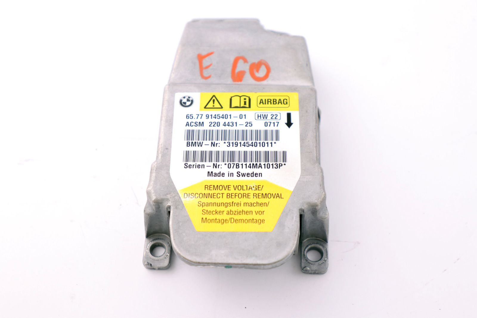 BMW 5 Series E60 E60N E61 E61N LCI Airbag ECU Control Unit Module