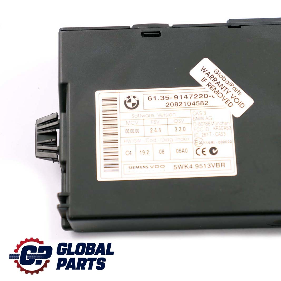 BMW E60 E81 E82 E87 E90 E91 E92 ECU Key Reading Module Control Unit CAS3 9147220