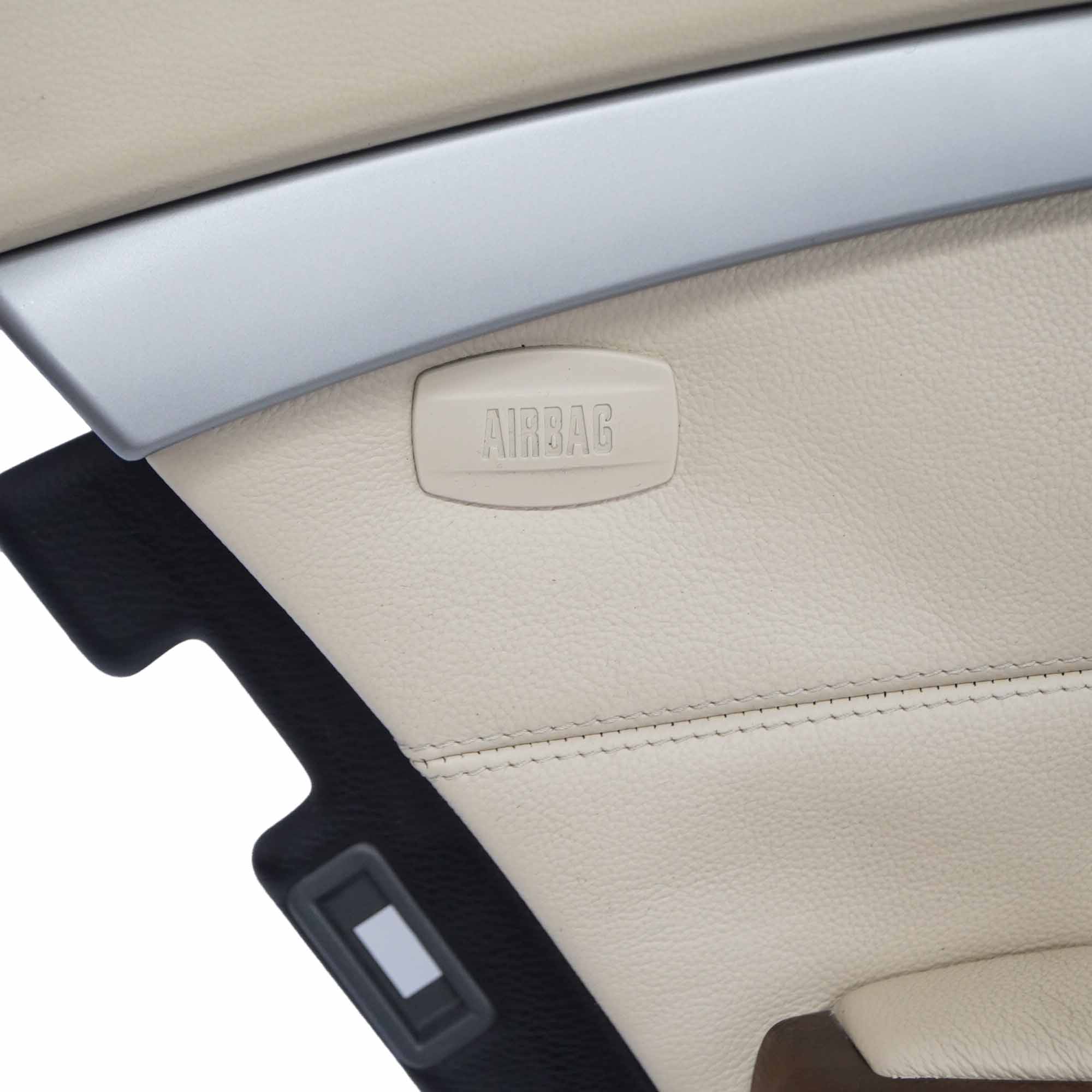 BMW E65 E66 Carte de Porte Arrière Gauche Garniture Panneau Cuir Crème Beige