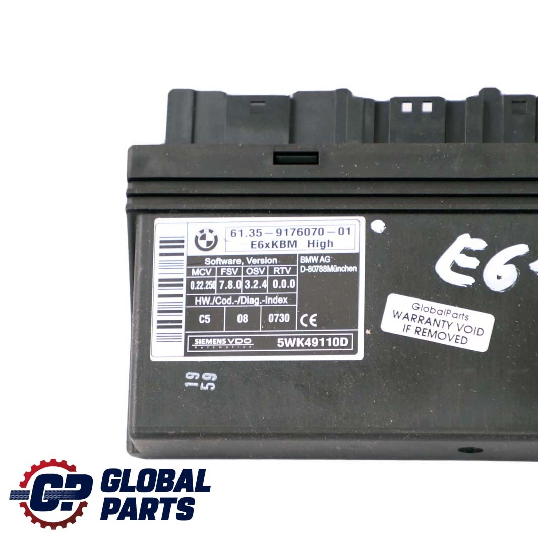 BMW E61 Touring Body Control Module ECU Control Unit High 9176070