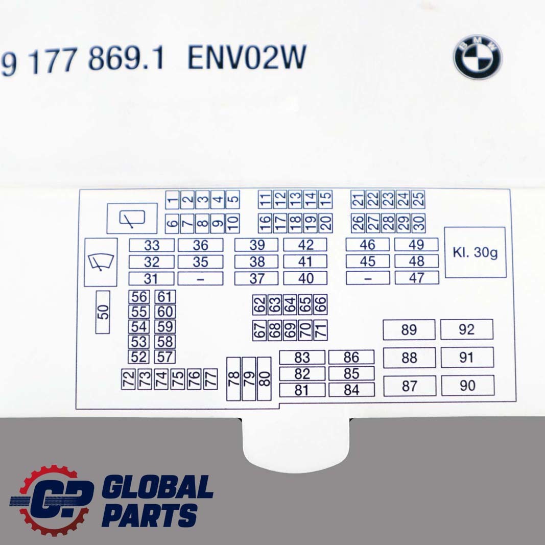 BMW E81 E82 E87 E88 E90 E92 E93 LCI M3 Map Fuse Grouping 9177869