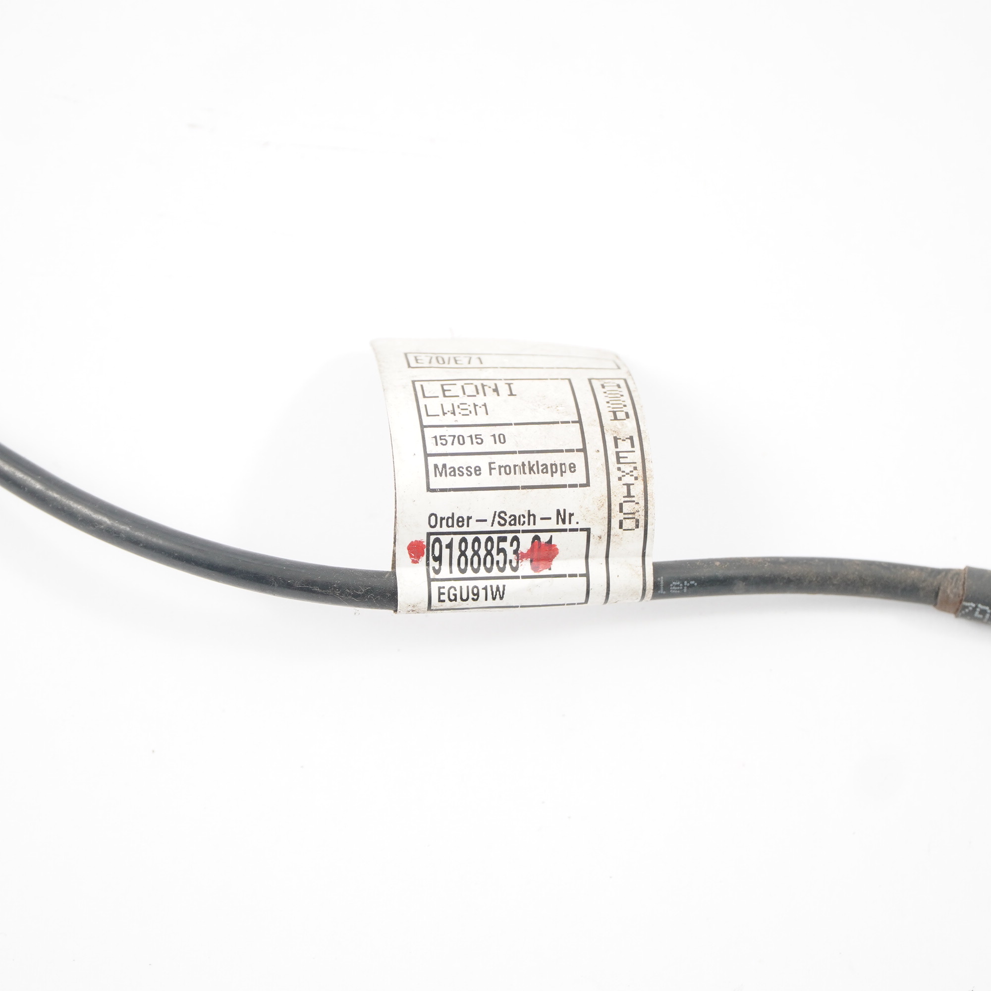 BMW X5 E70 X6 E71 Câble de Terre Batterie Masse - Pole Lead L= 490MM 9188853