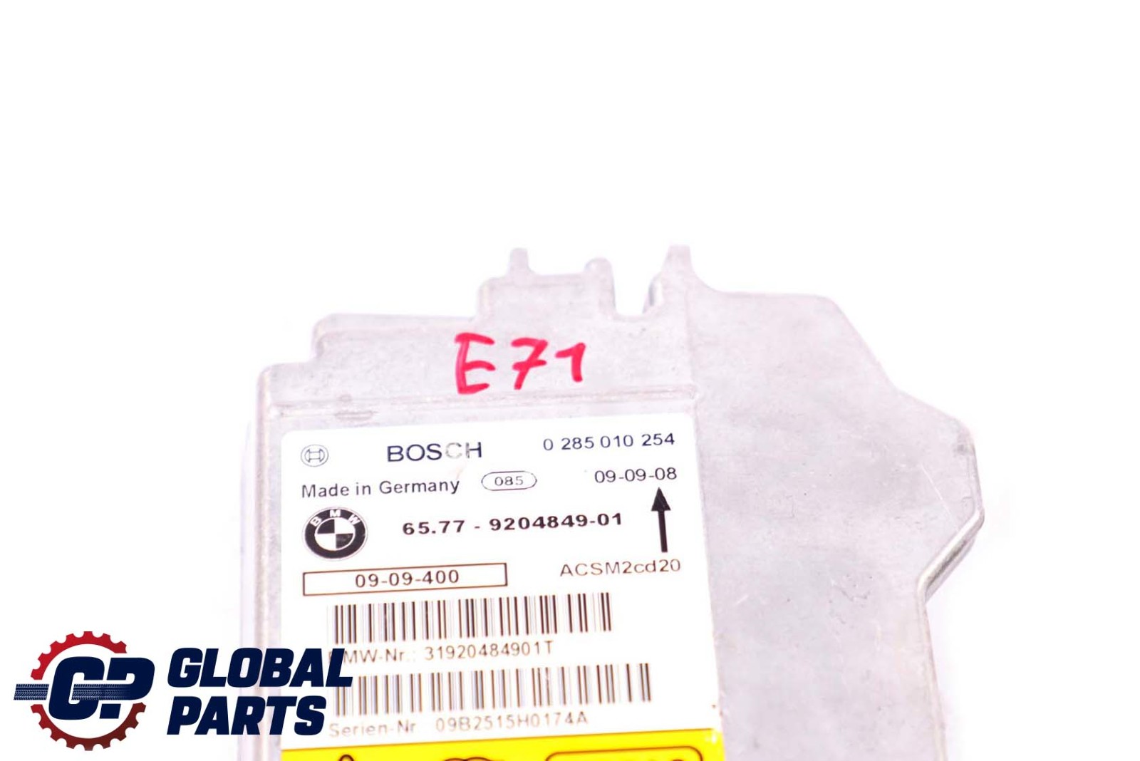 BMW X5 X6 Series E70 E71 Module de controle d'Airbag ECU Unit 9204849