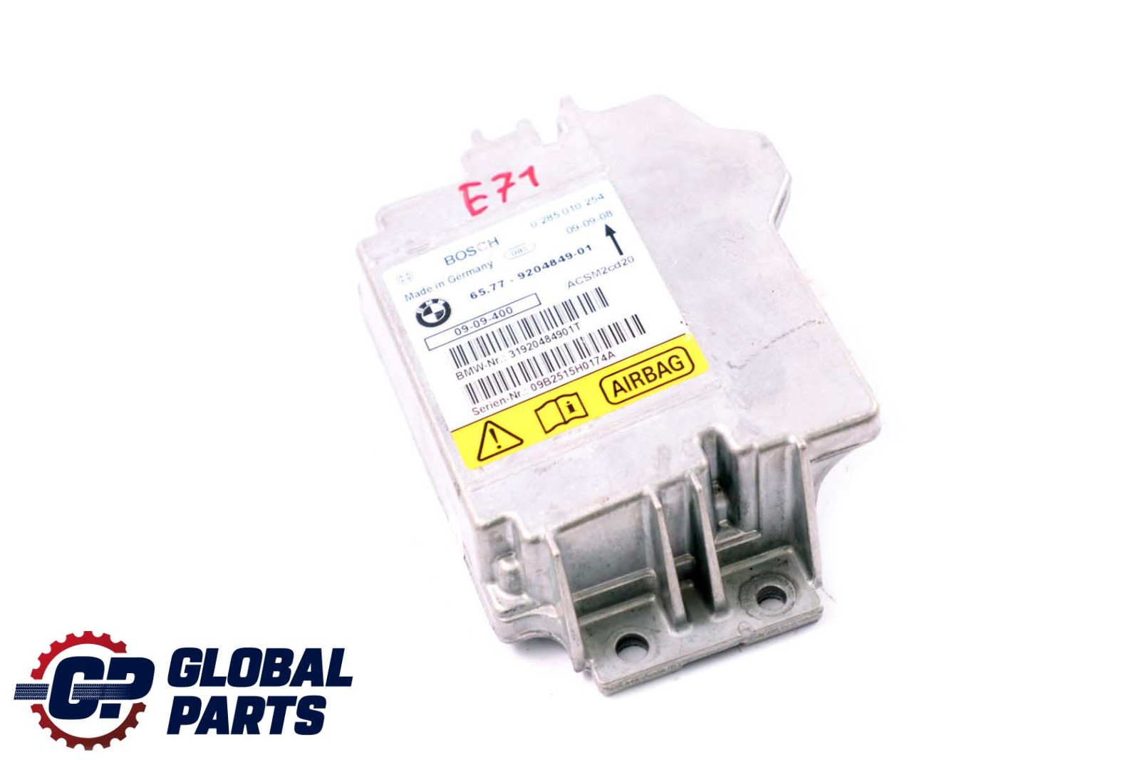 BMW X5 X6 Series E70 E71 Module de controle d'Airbag ECU Unit 9204849