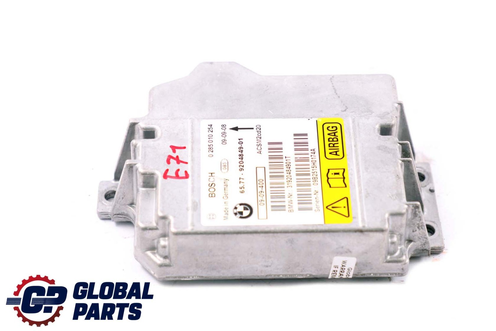 BMW X5 X6 Series E70 E71 Module de controle d'Airbag ECU Unit 9204849