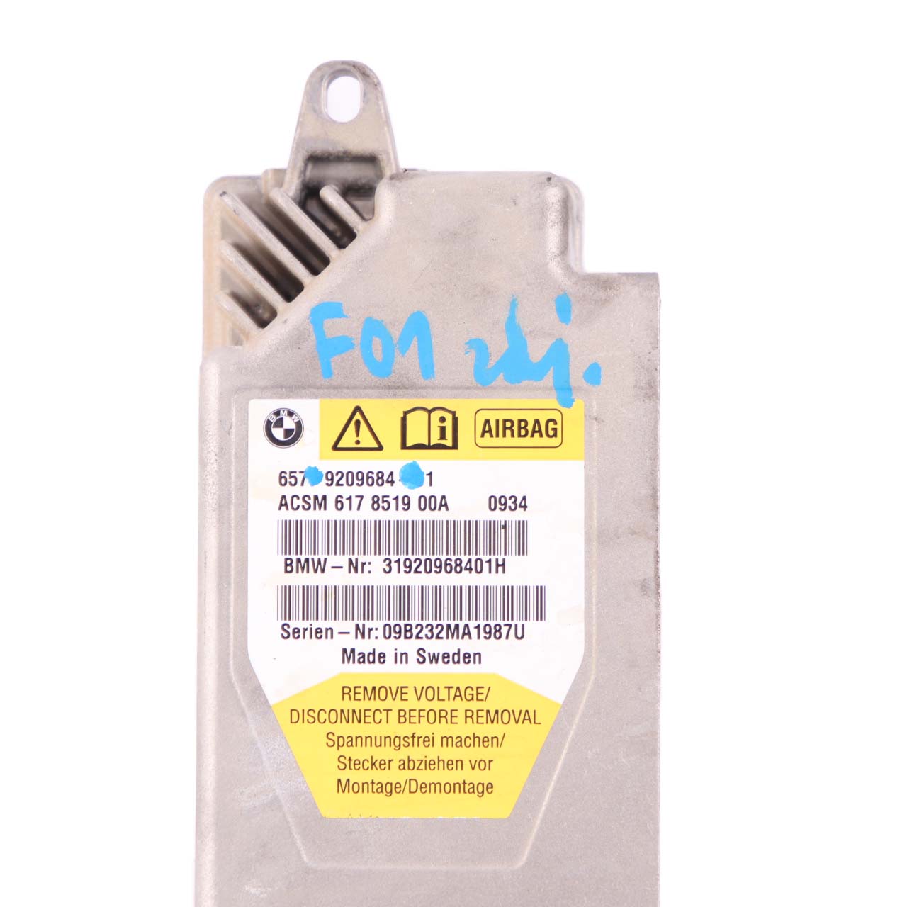 BMW F01 F02 F04 F07 ECU ICM Unité de contrôle Module d'air Bag 9209684