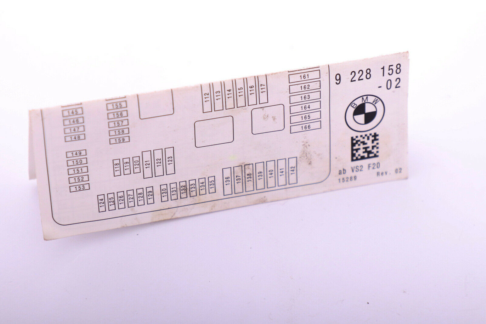 BMW 1 3 Series F20 F21 F30 F31 Fuse Distribution Box Map Grouping 9228158