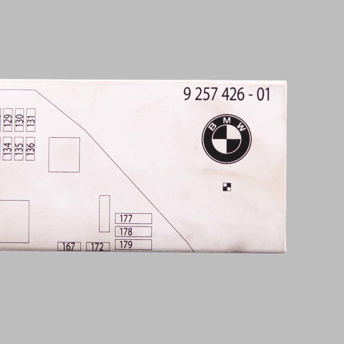 BMW F10 F11 F12 Diagramme regroupement des boîtes fusibles de la carte 9238195