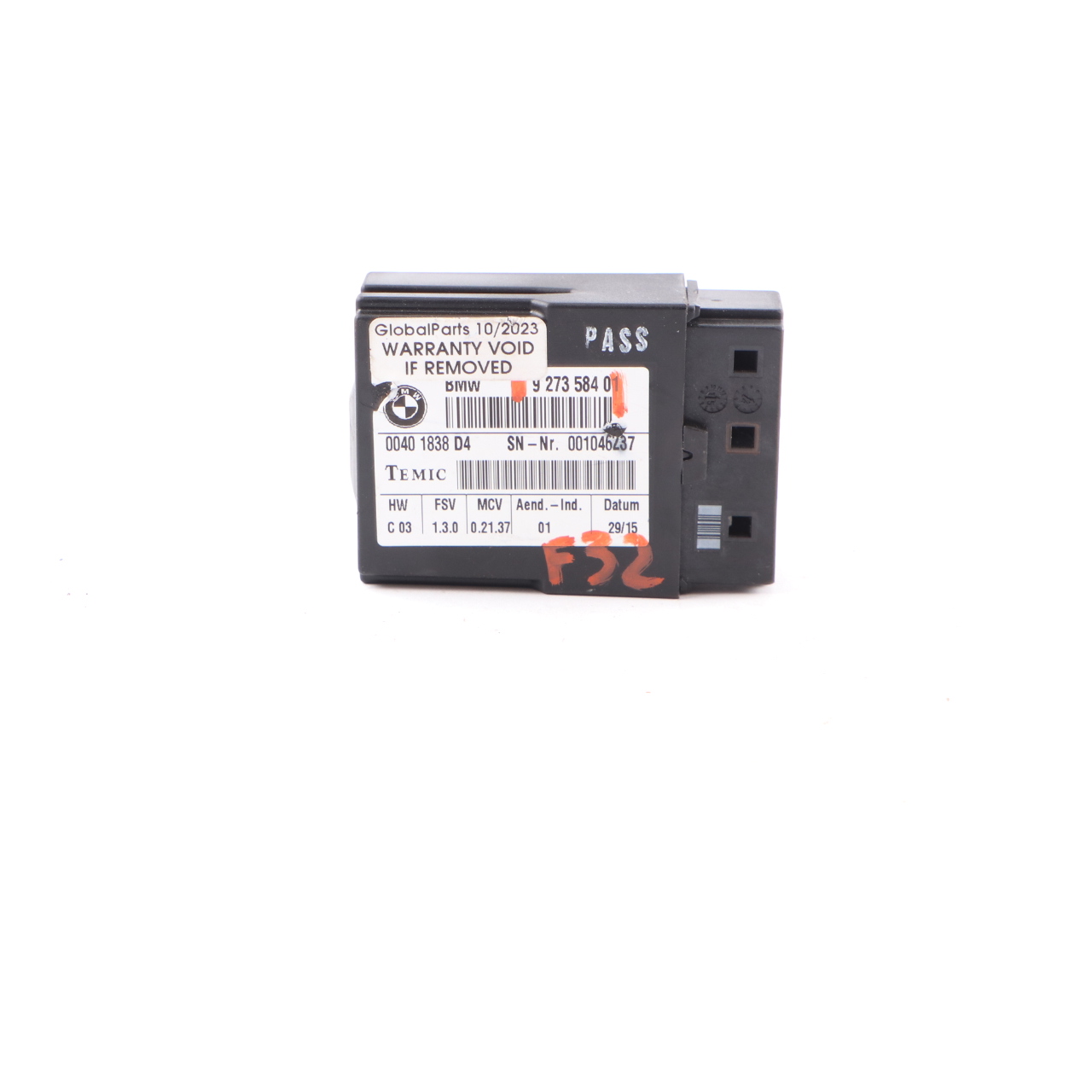 Module ceinture de sécurité BMW E92 F32 E61 Control Unit LCPA ECU 9273584