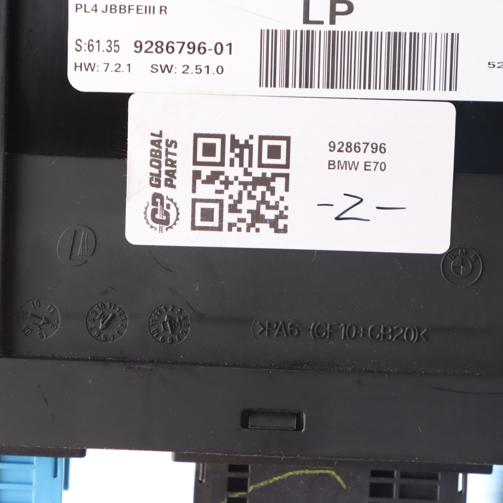 BMW E70 Body Control Module Unit Junction Box PL4 JBBFEIII R ECU 9286796