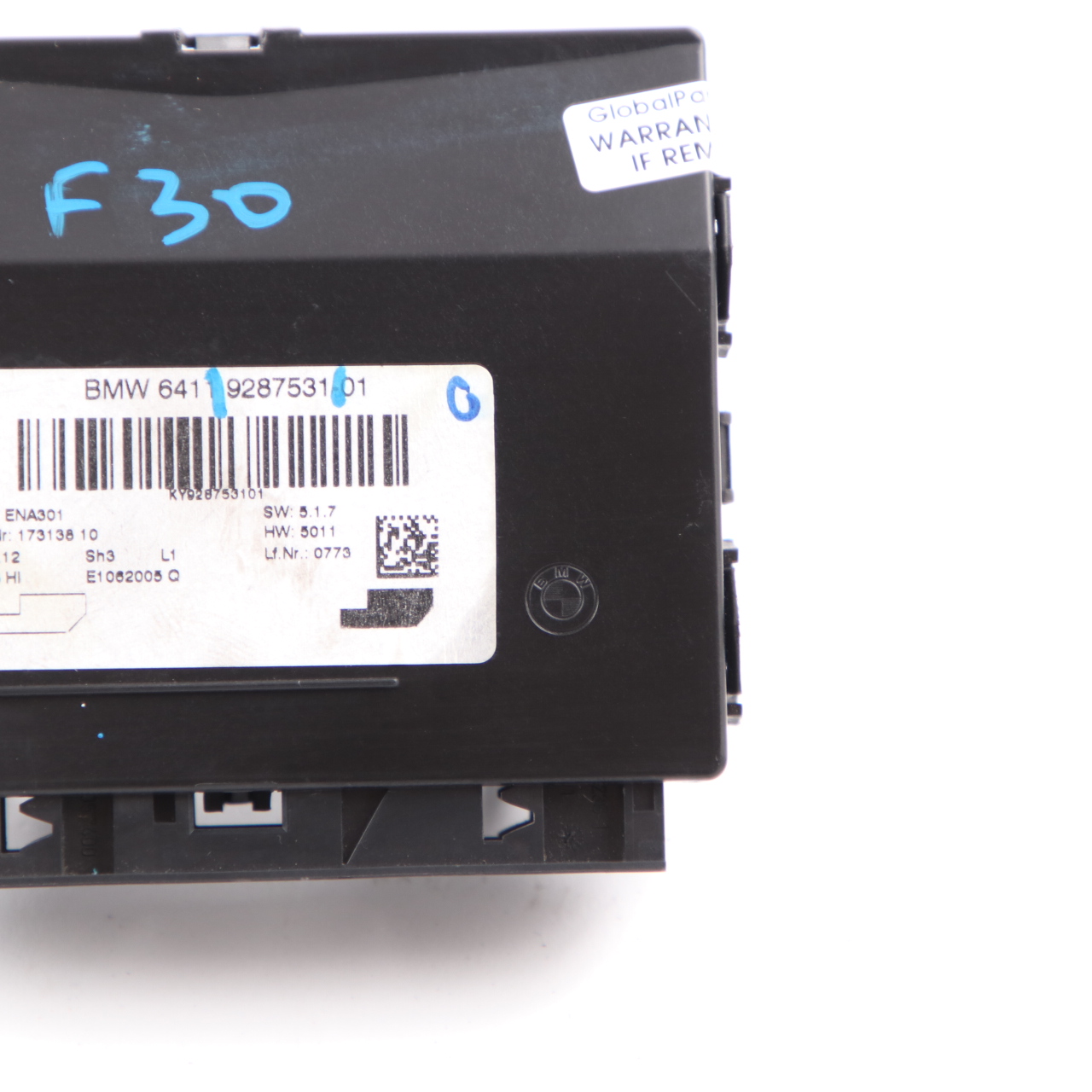 BMW F20 F21 F30 F31 Module de Contrôle du Chauffage Climatisation ECU 9287531