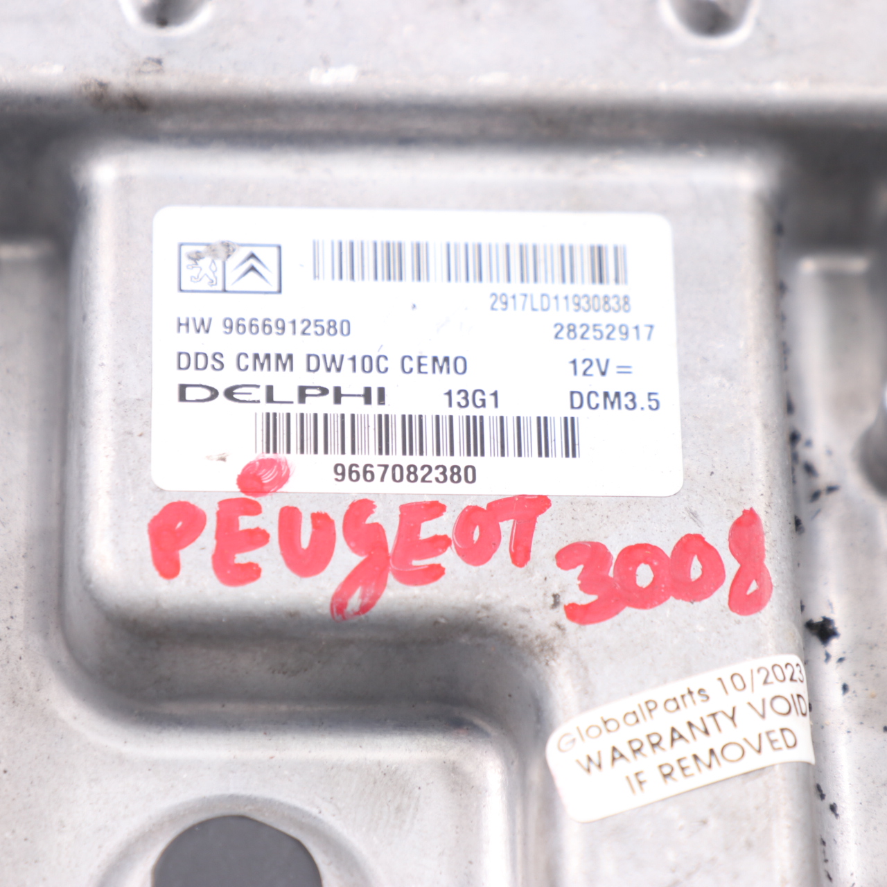 Peugeot 5008 2.0 HDI DW10C Diesel Engine Control Unit ECU 9667082380