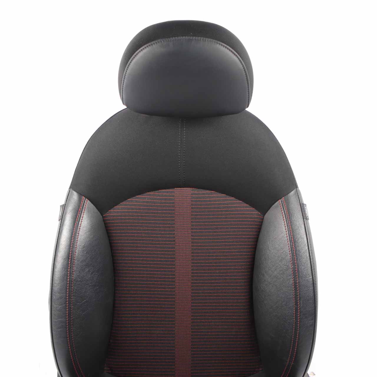 Front Seat Mini R60 Countryman Left N/S Sport Cloth Leather Parallel Lines Red