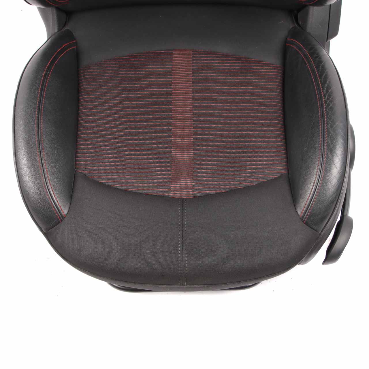 Front Seat Mini R60 Countryman Left N/S Sport Cloth Leather Parallel Lines Red