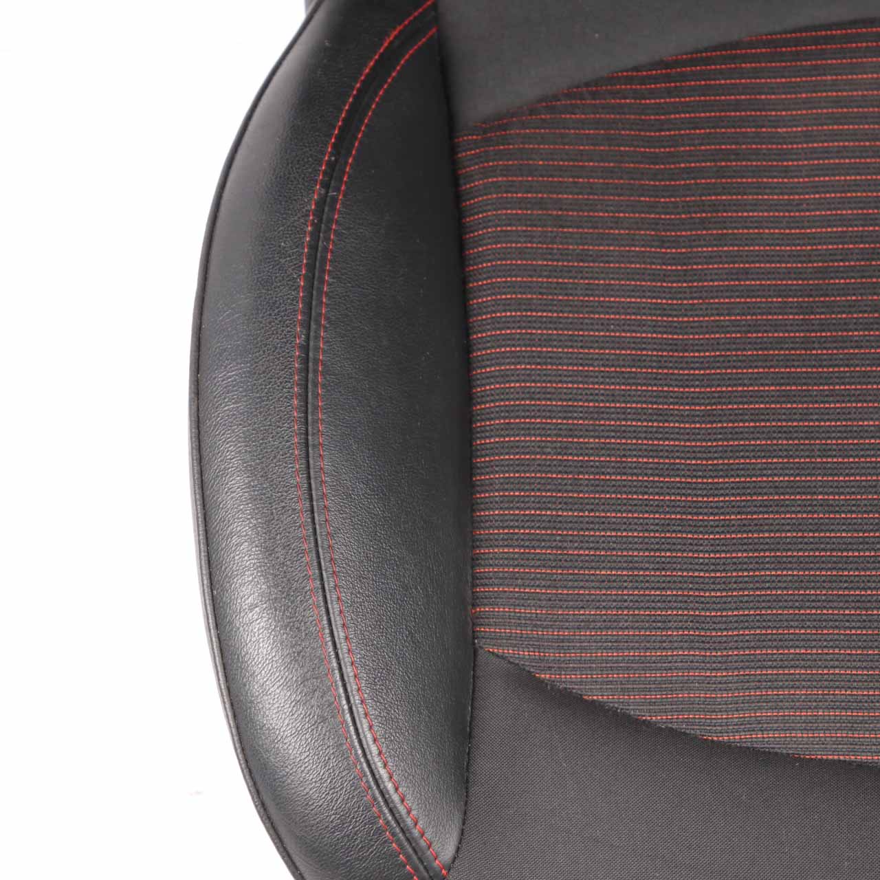 Front Seat Mini R60 Countryman Left N/S Sport Cloth Leather Parallel Lines Red