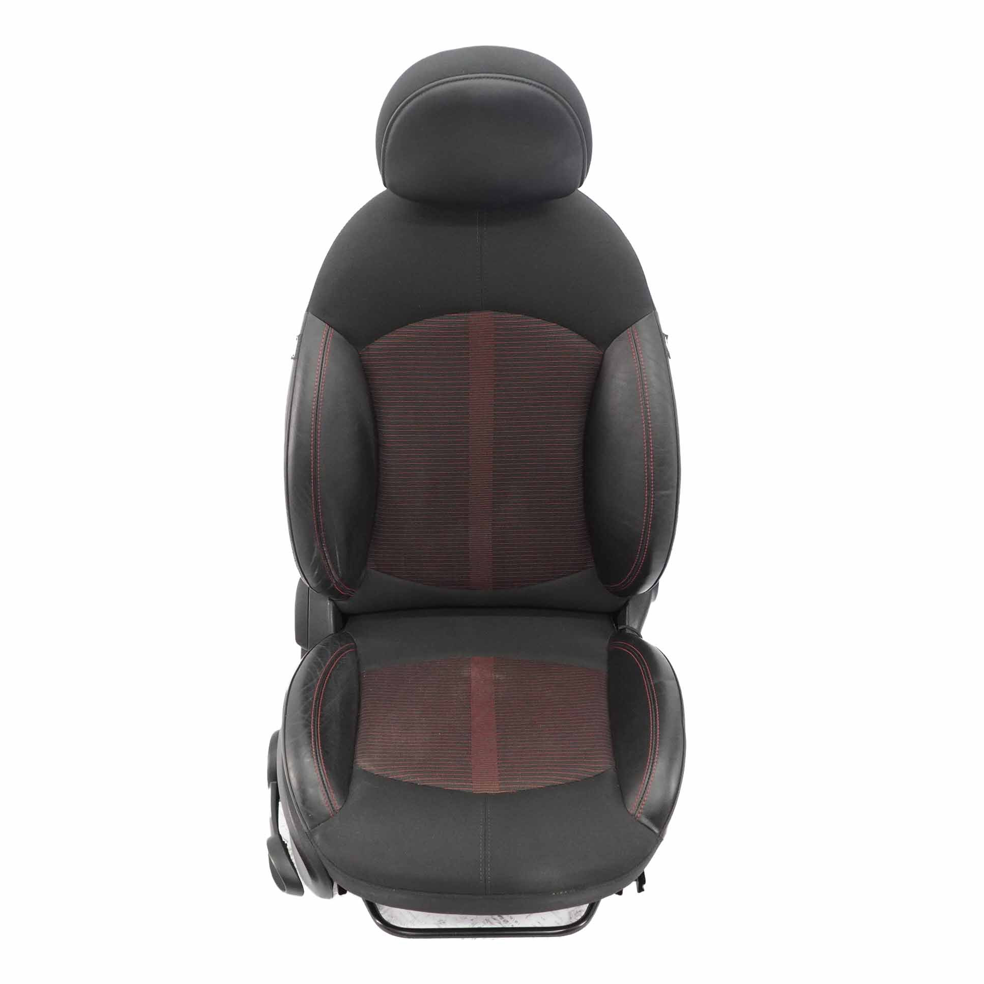 Front Seat MINI R60 Countryman Right O/S Sport Cloth Leather Parallel Lines Red