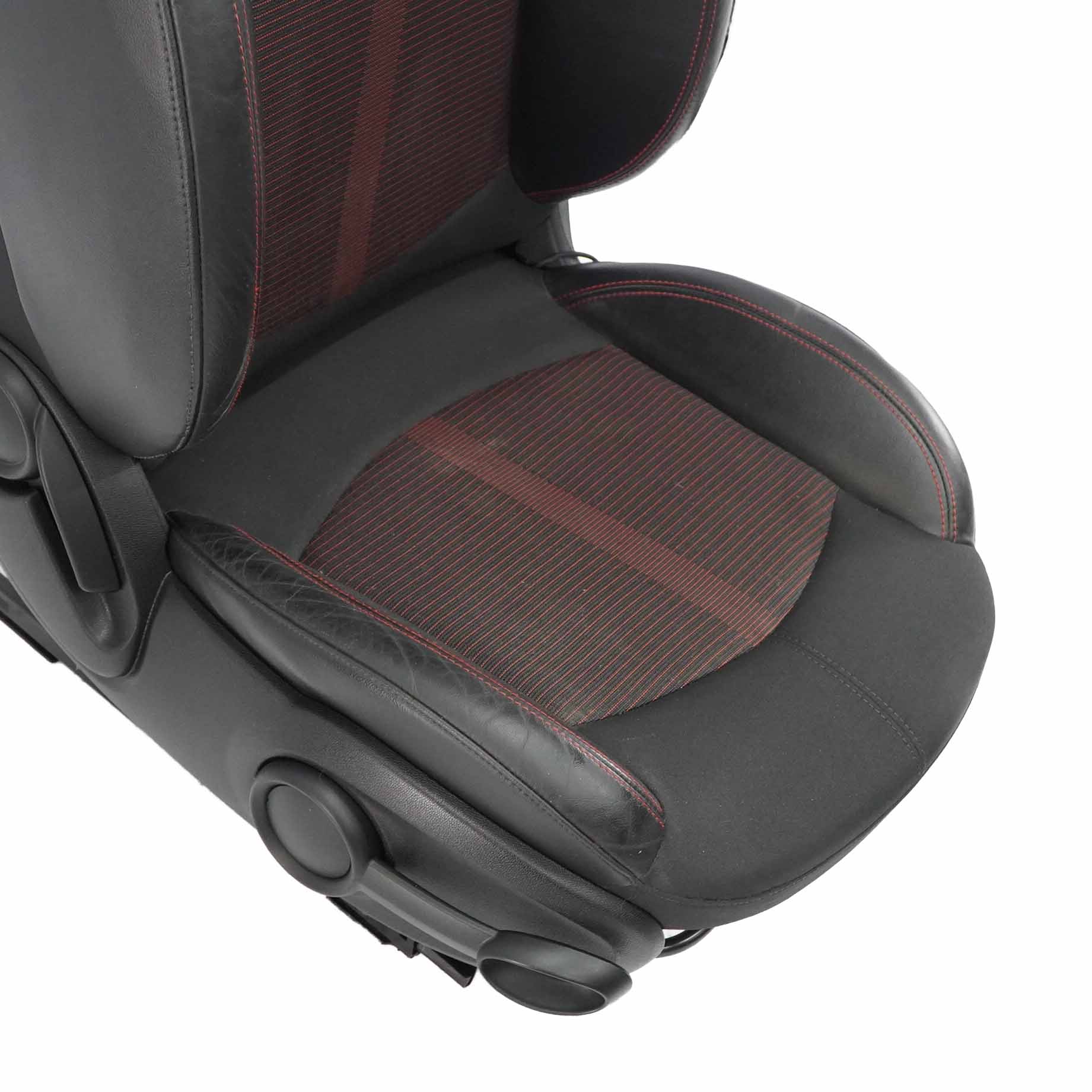 Front Seat MINI R60 Countryman Right O/S Sport Cloth Leather Parallel Lines Red