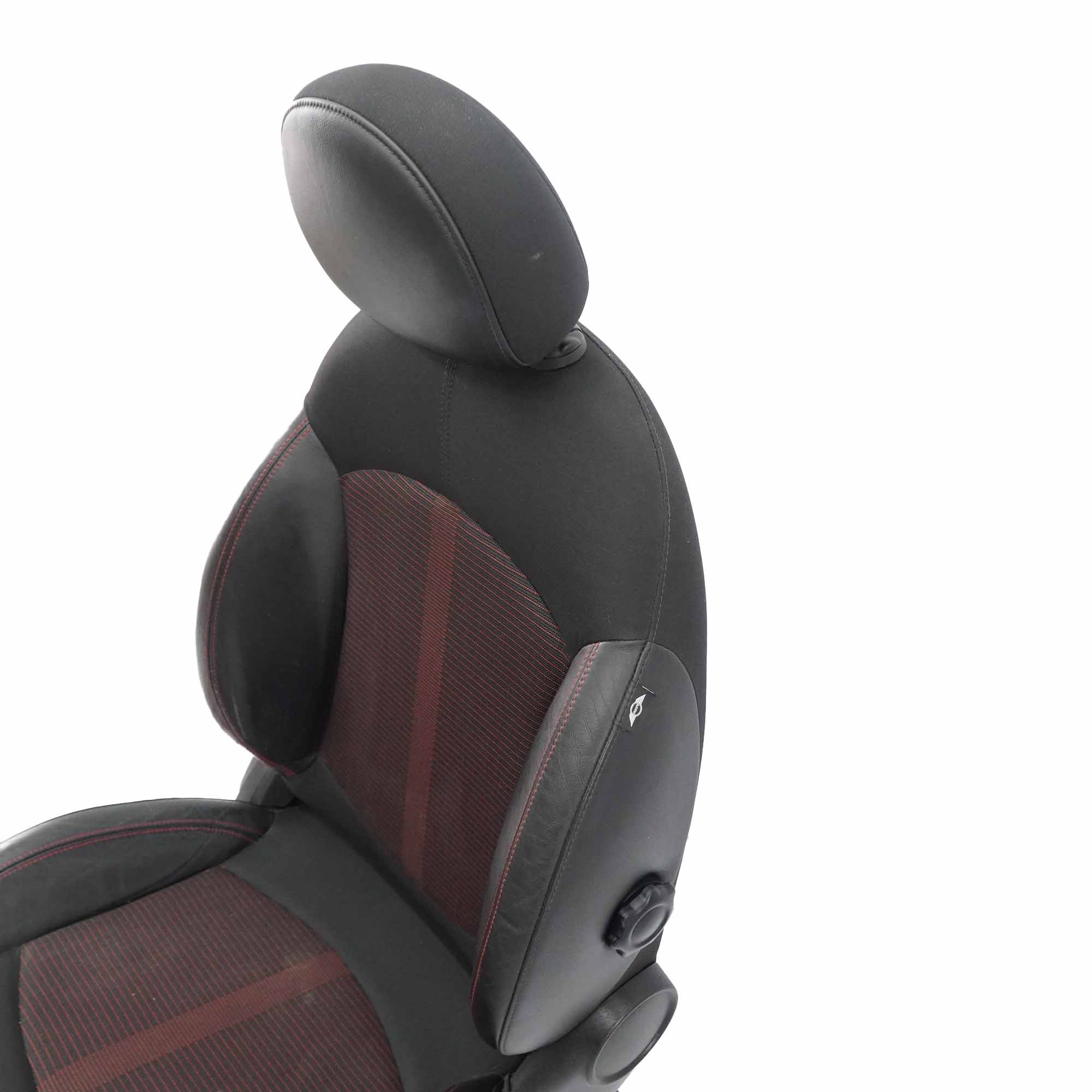 Front Seat MINI R60 Countryman Right O/S Sport Cloth Leather Parallel Lines Red