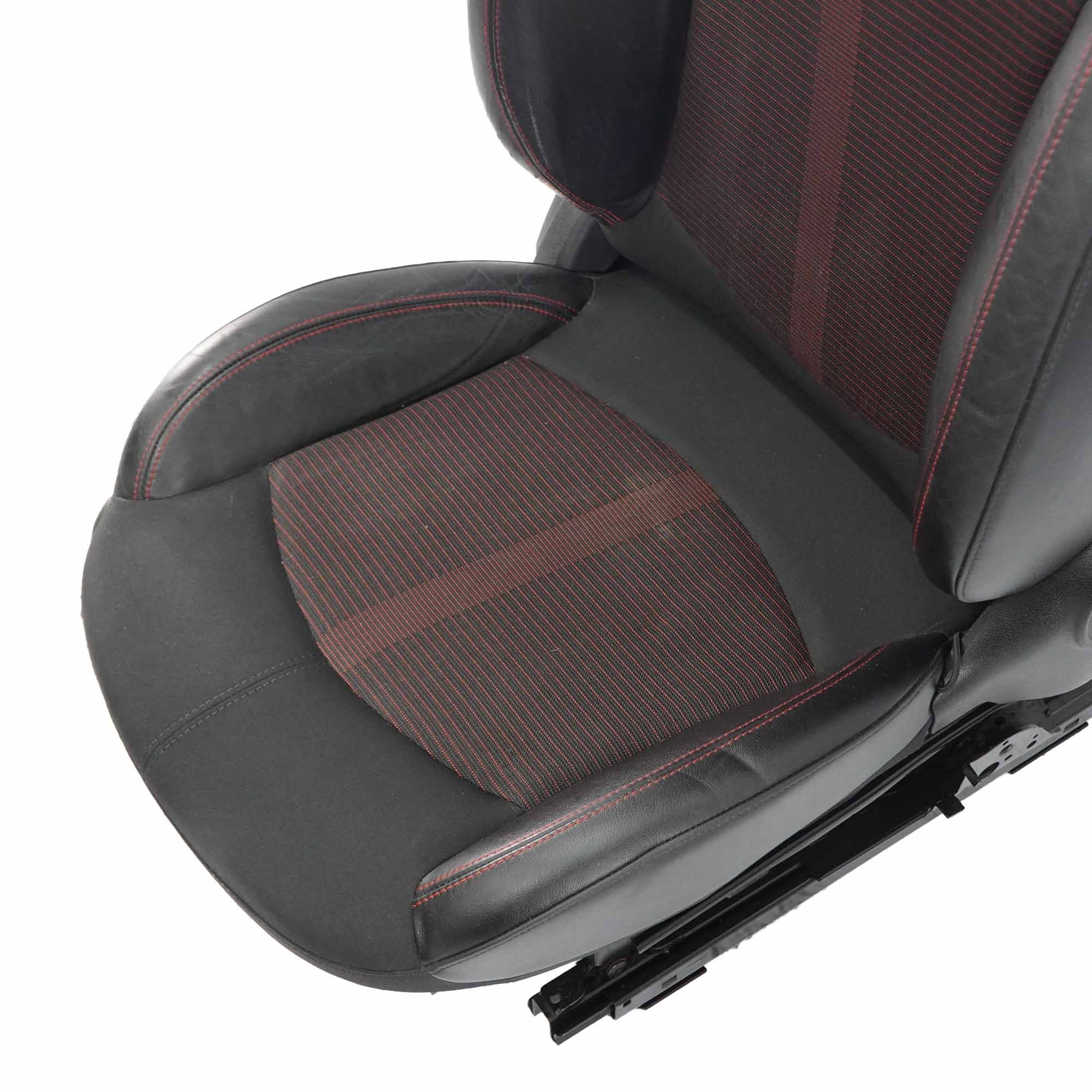 Front Seat MINI R60 Countryman Right O/S Sport Cloth Leather Parallel Lines Red