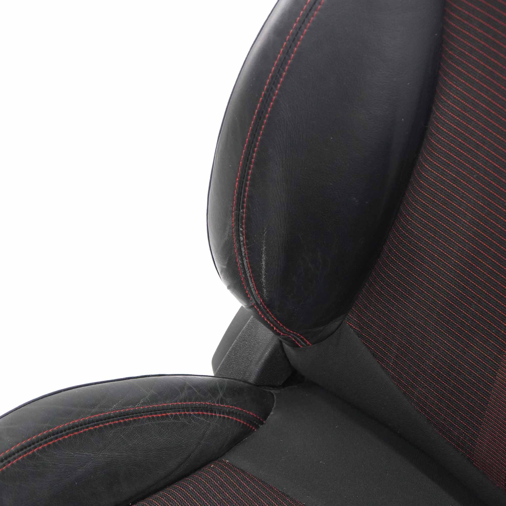 Front Seat MINI R60 Countryman Right O/S Sport Cloth Leather Parallel Lines Red