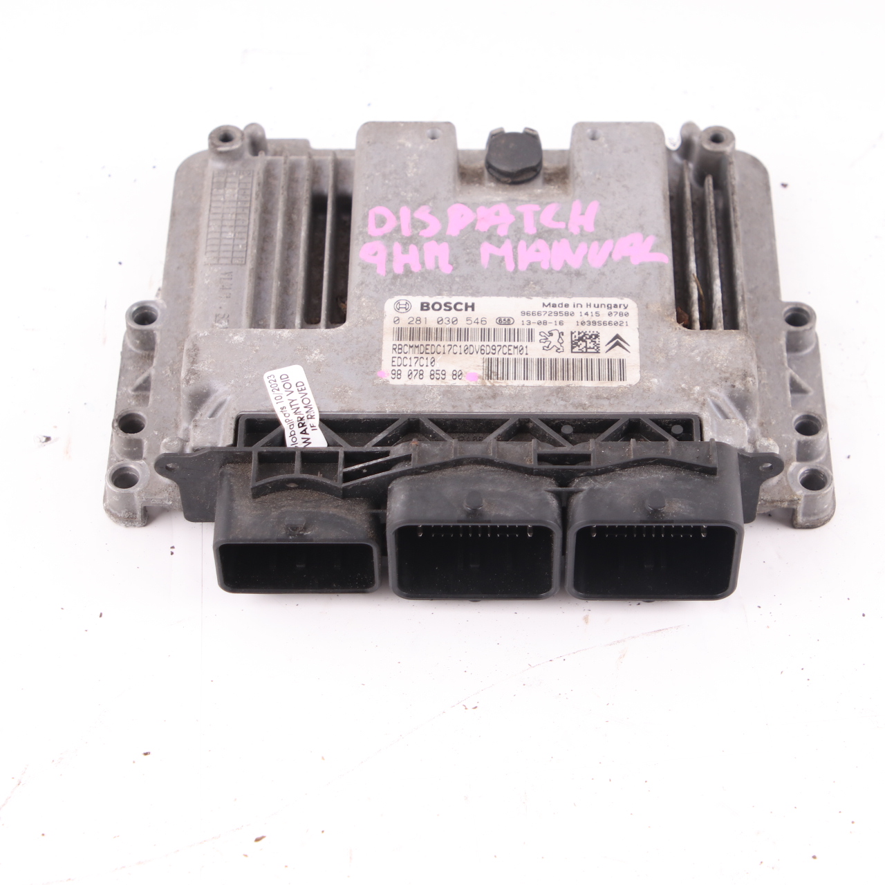 Citroen Dispatch Jumpy III 9HM DV6UC 1.6 Diesel Module moteur ECU 9807885980