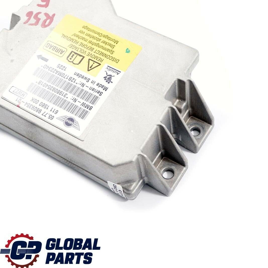 Mini Cooper One R56 R55 R58 R60 R61 Module de commande ECU Airbag 9809354