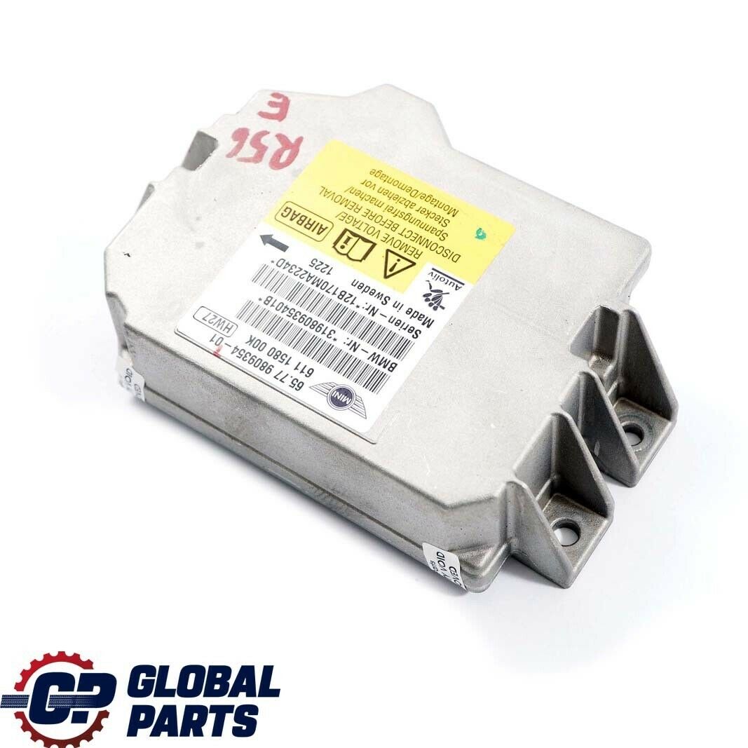 Mini Cooper One R56 R55 R58 R60 R61 Module de commande ECU Airbag 9809354