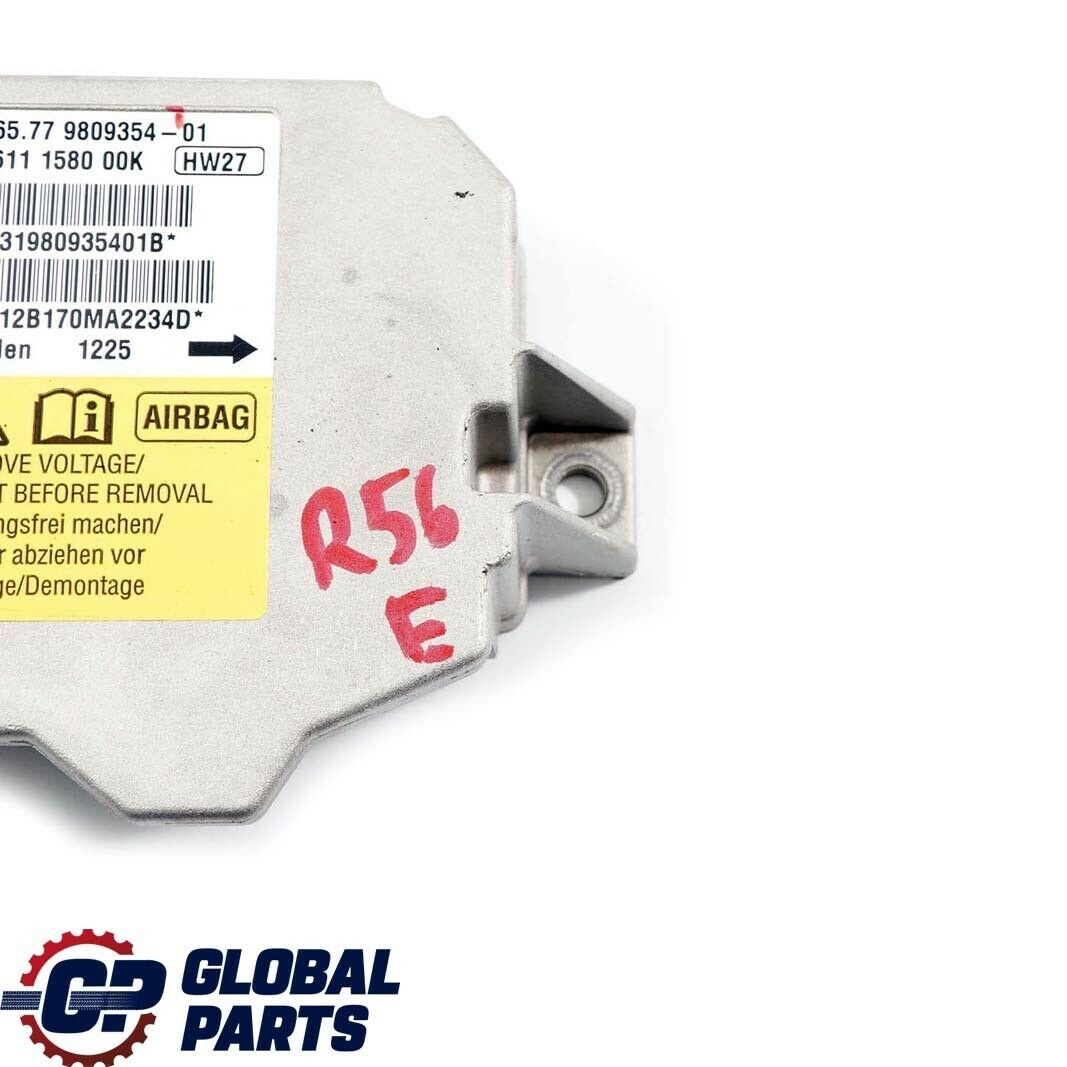 Mini Cooper One R56 R55 R58 R60 R61 Module de commande ECU Airbag 9809354