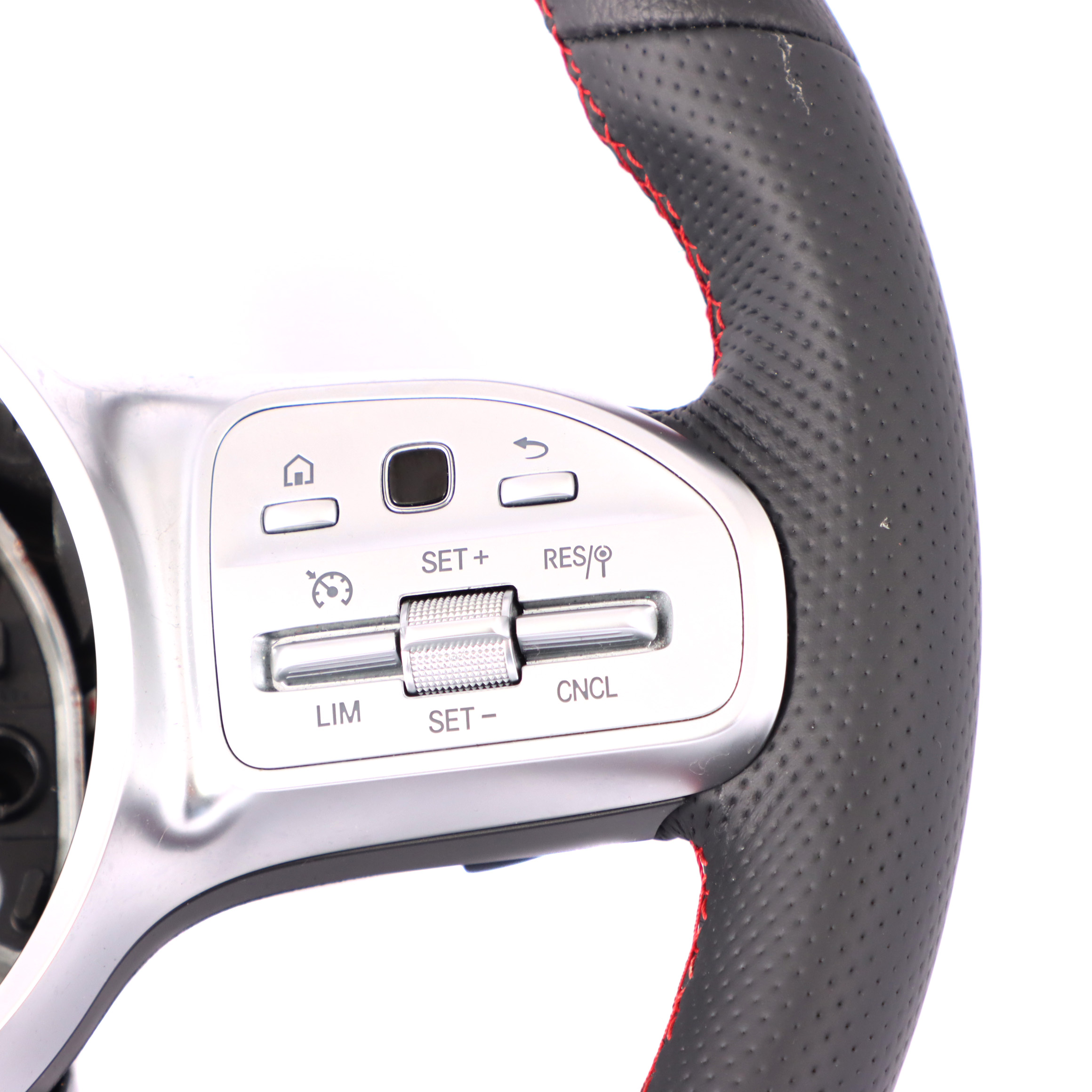 Steering Wheel Mercedes C118 W177 NEW Black Leather Paddle Shift Red Threads