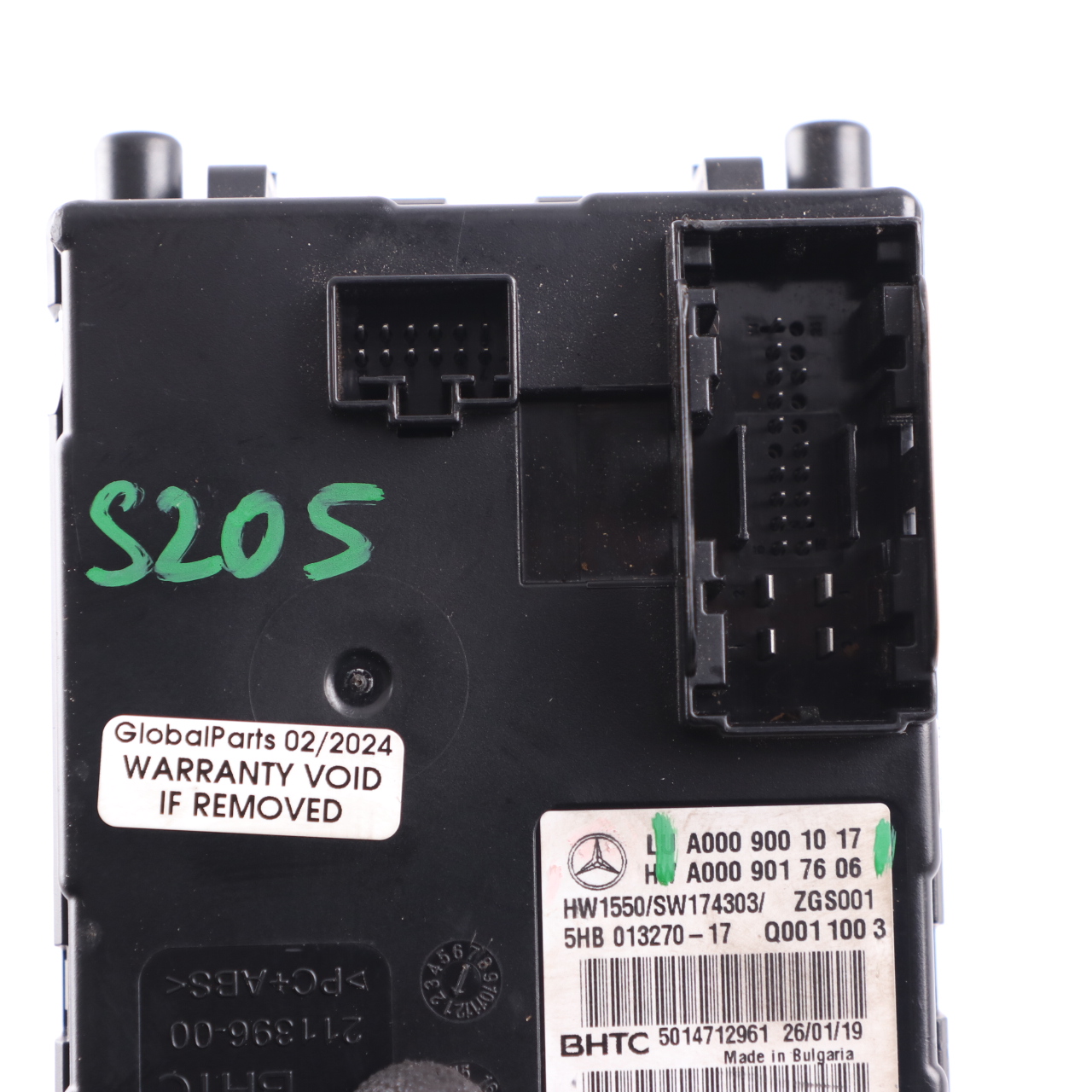 Mercedes S205 W205 Air Conditioning Control Module A/C ECU Unit A0009001017