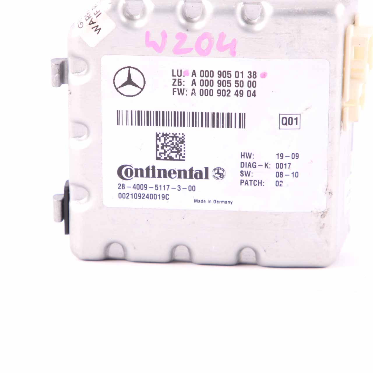 Mercedes W212 Module de contrôle de la caméra pare brise polyvalente A0009050338