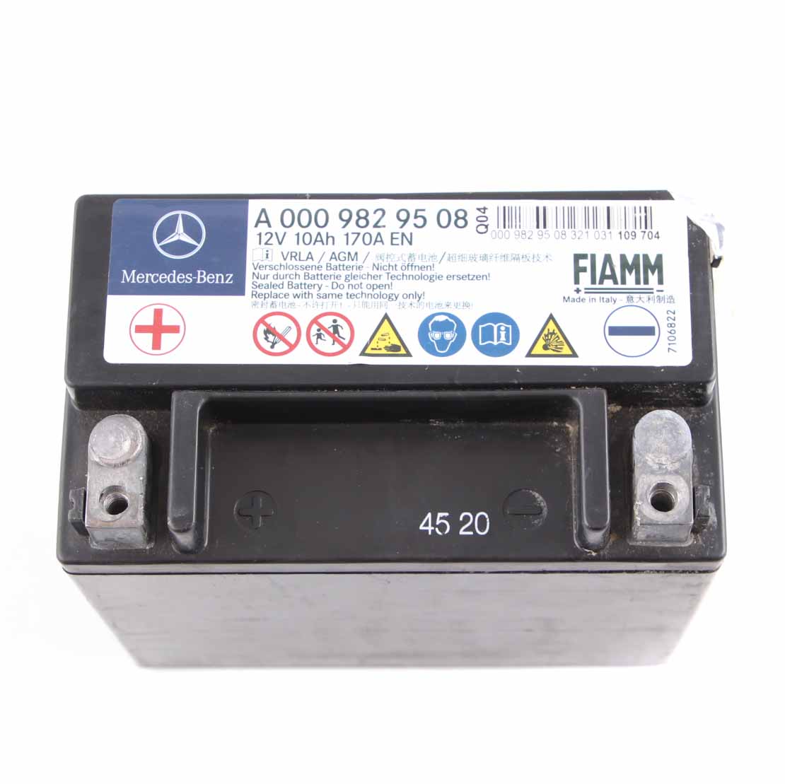 Mercedes W205 W213 10Ah 170A Auxiliary Additional Generator Battery A0009829508