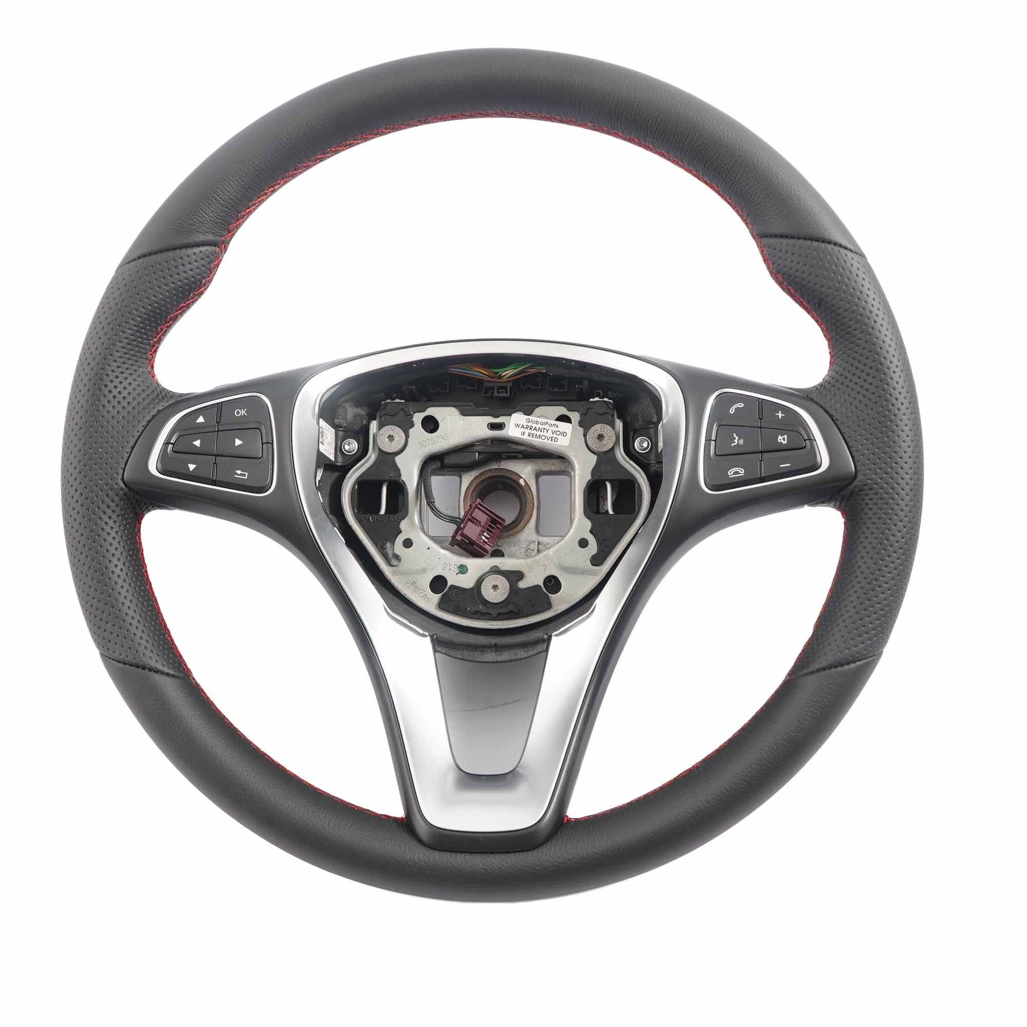 Volant Mercedes W176 C117 NOUVEAU Cuir Noir avec Fil Rouge A0014609003