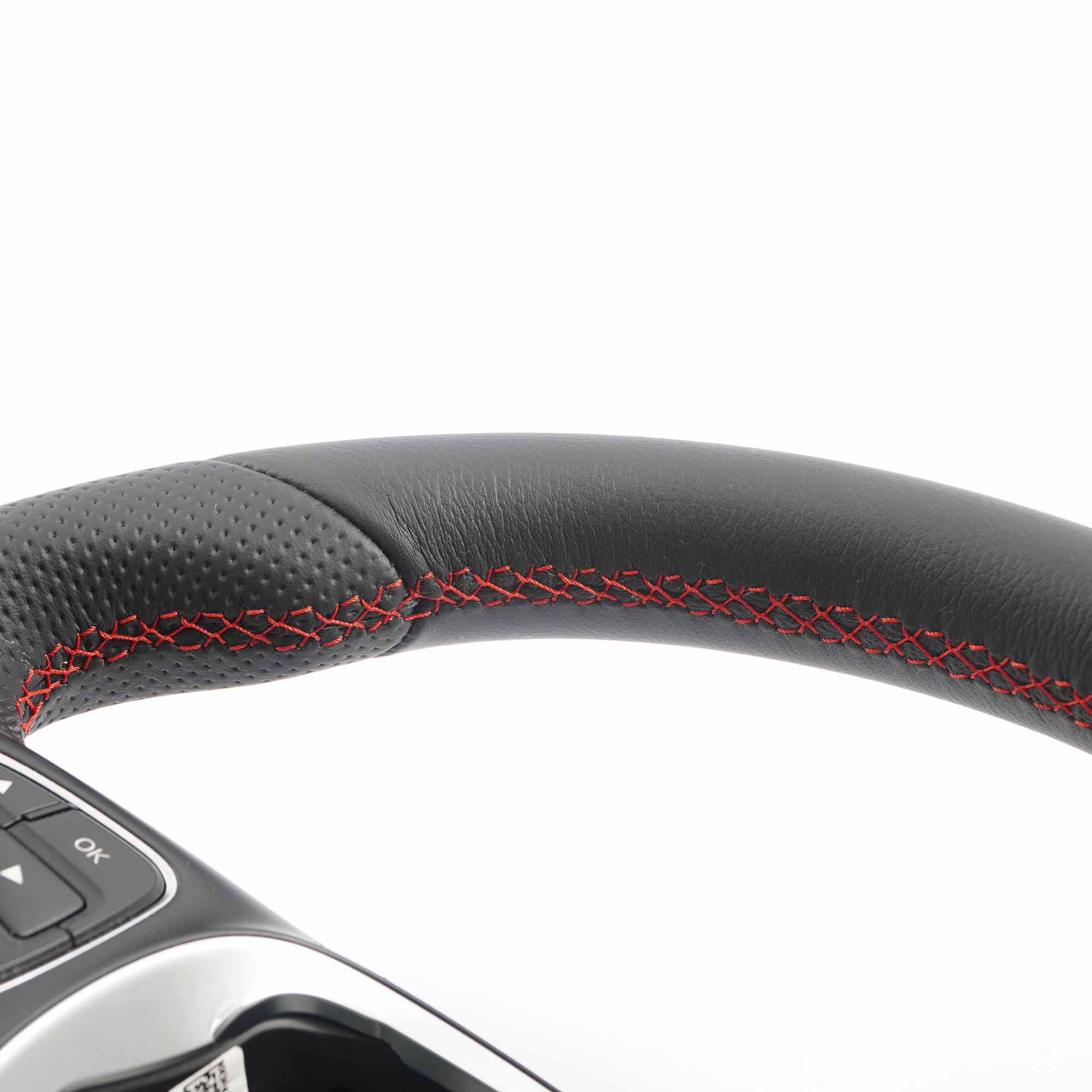 Volant Mercedes W176 C117 NOUVEAU Cuir Noir avec Fil Rouge A0014609003