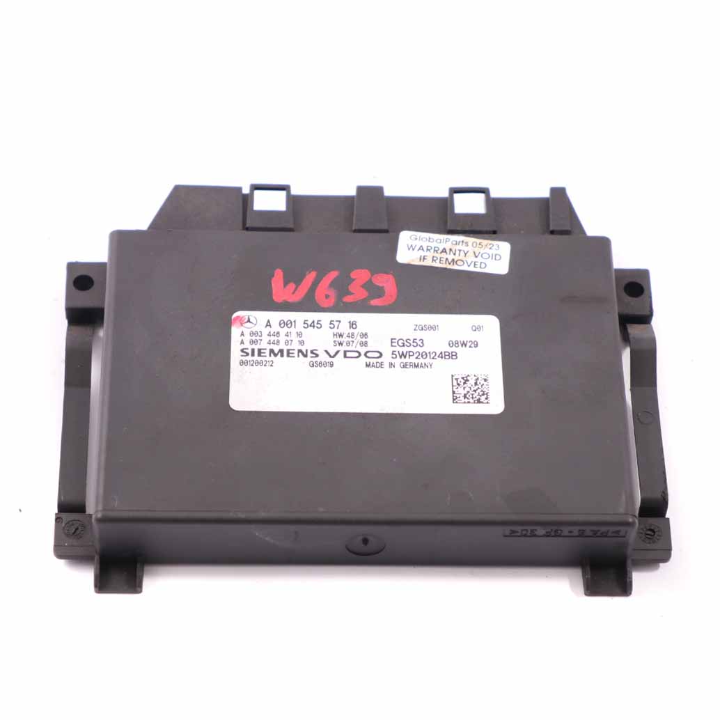 Mercedes Vito W639 Boîte vitesses automatique EGS Unit Module ECU A0015455716