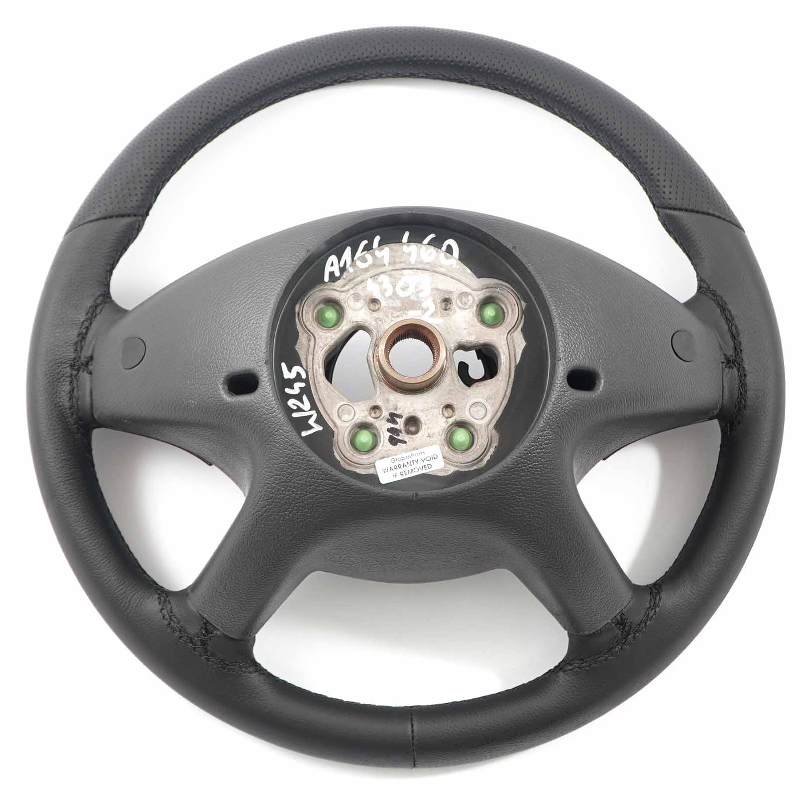 Mercedes W245 NEW Black Leather Steering Wheel with Black Threads