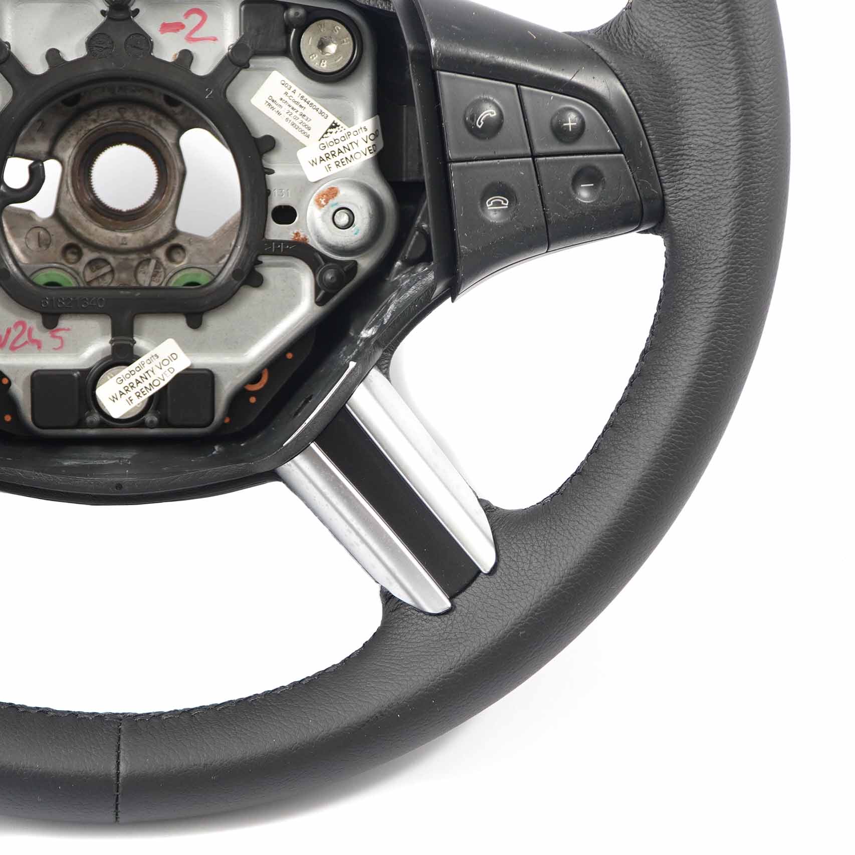 Mercedes W245 NEW Black Leather Steering Wheel with Black Threads