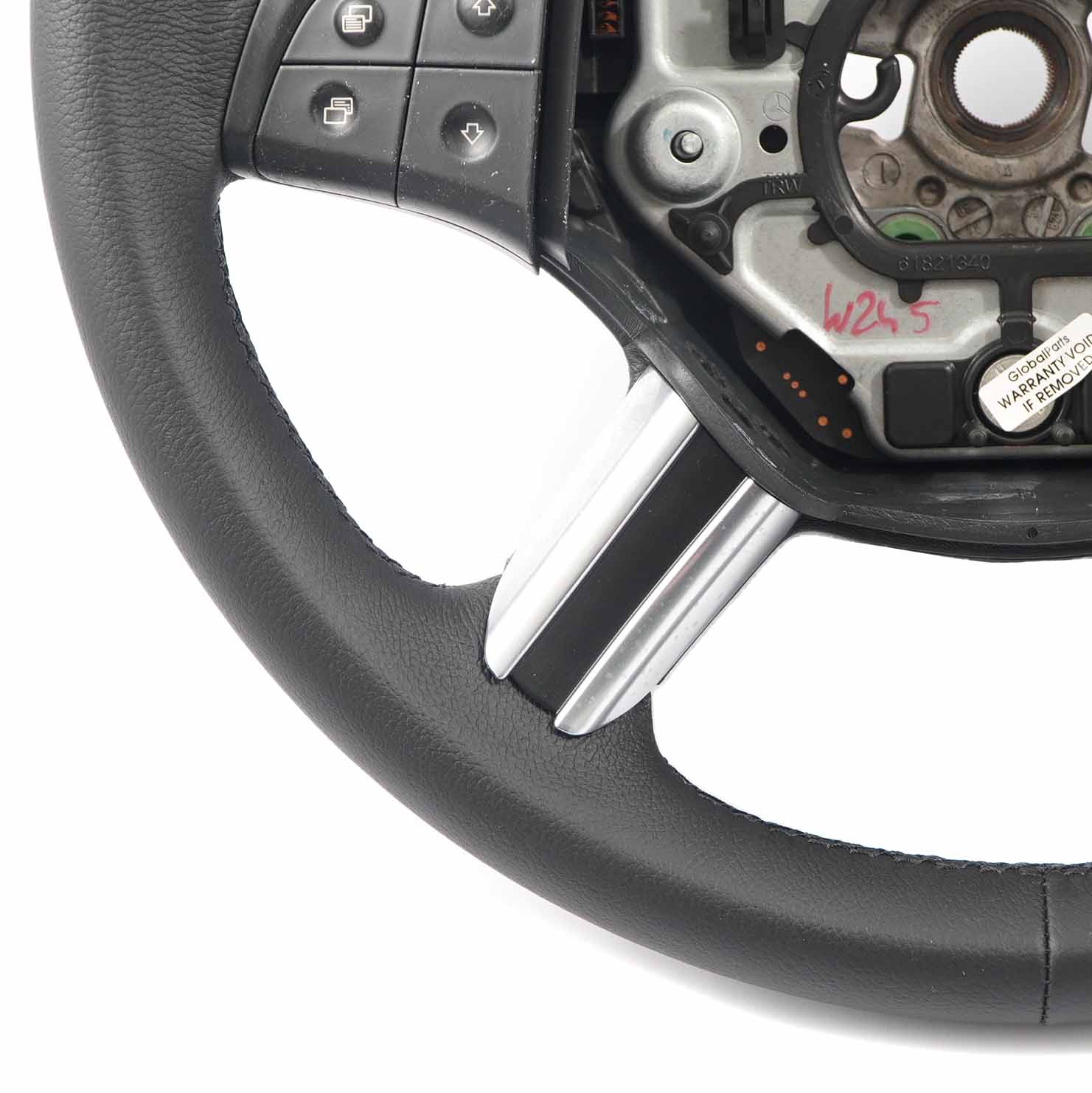 Mercedes W245 NEW Black Leather Steering Wheel with Black Threads