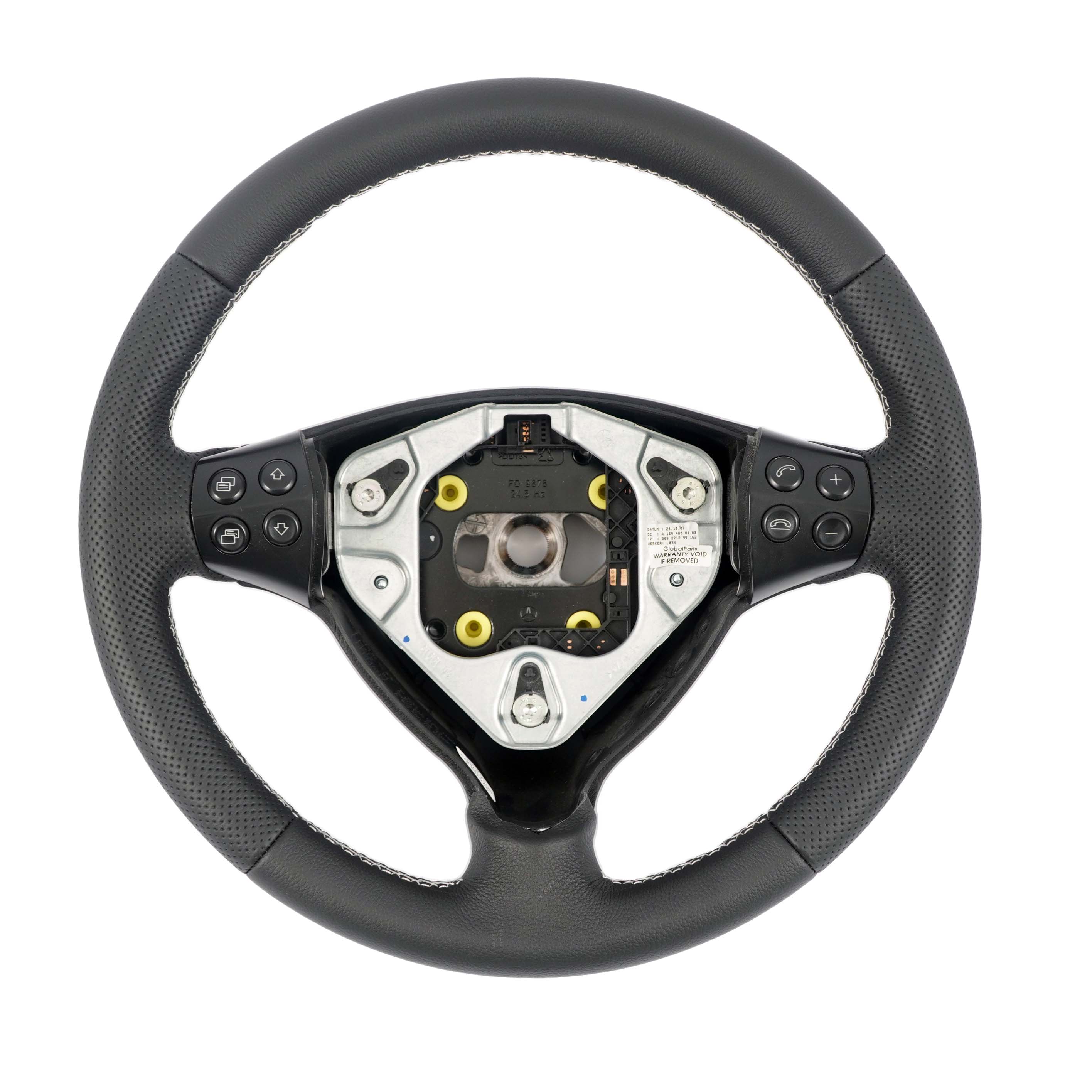 Mercedes-Benz A-Class W169 NEW Black Leather Steering Wheel with White Threads