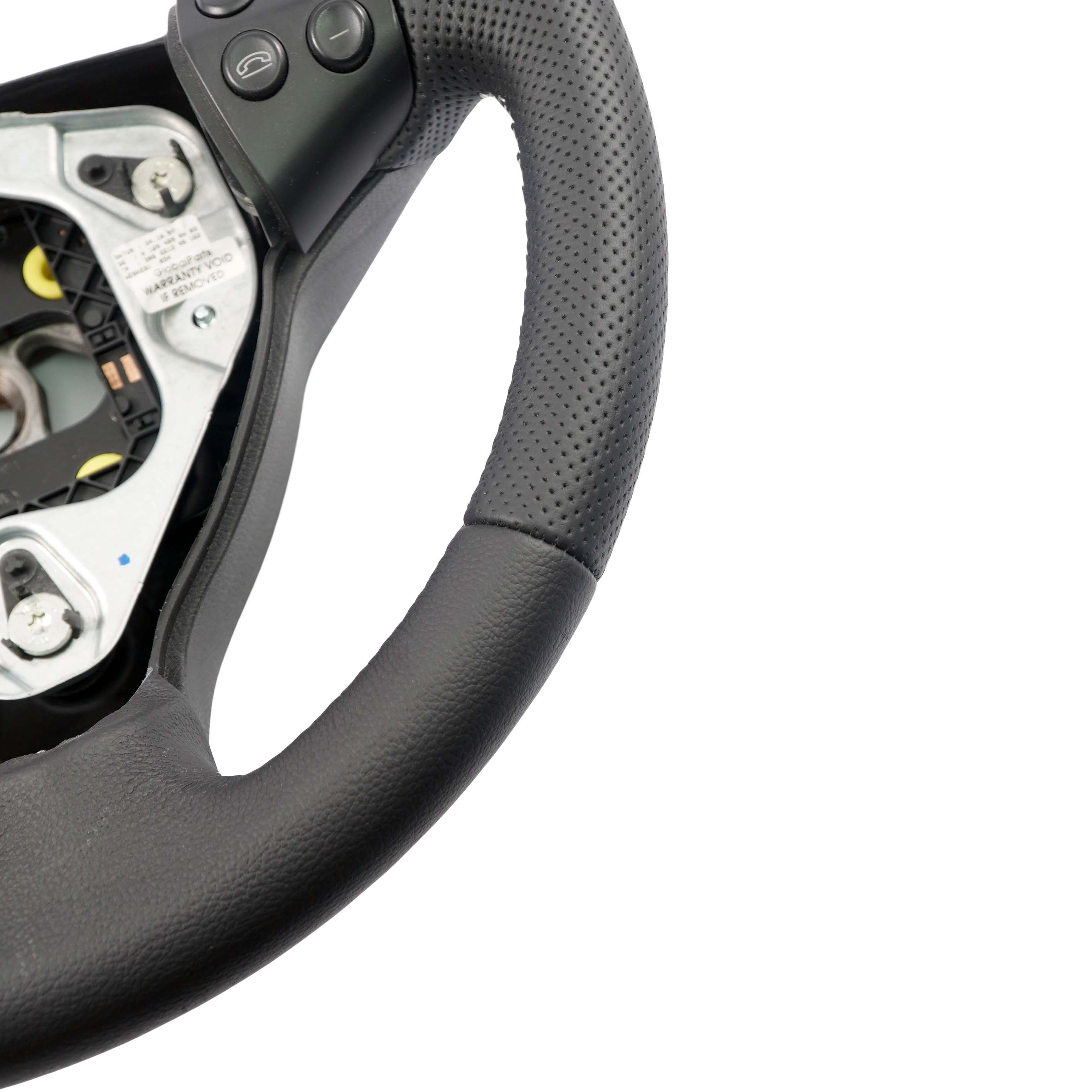 Mercedes-Benz A-Class W169 NEW Black Leather Steering Wheel with White Threads