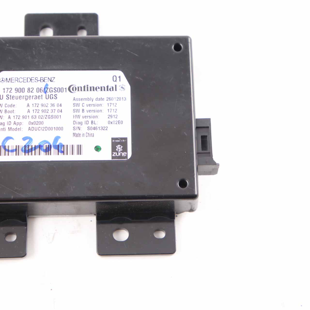 Module d'interface Mercedes W176 W204 W212 Unité contrôle multimédia A1729008206