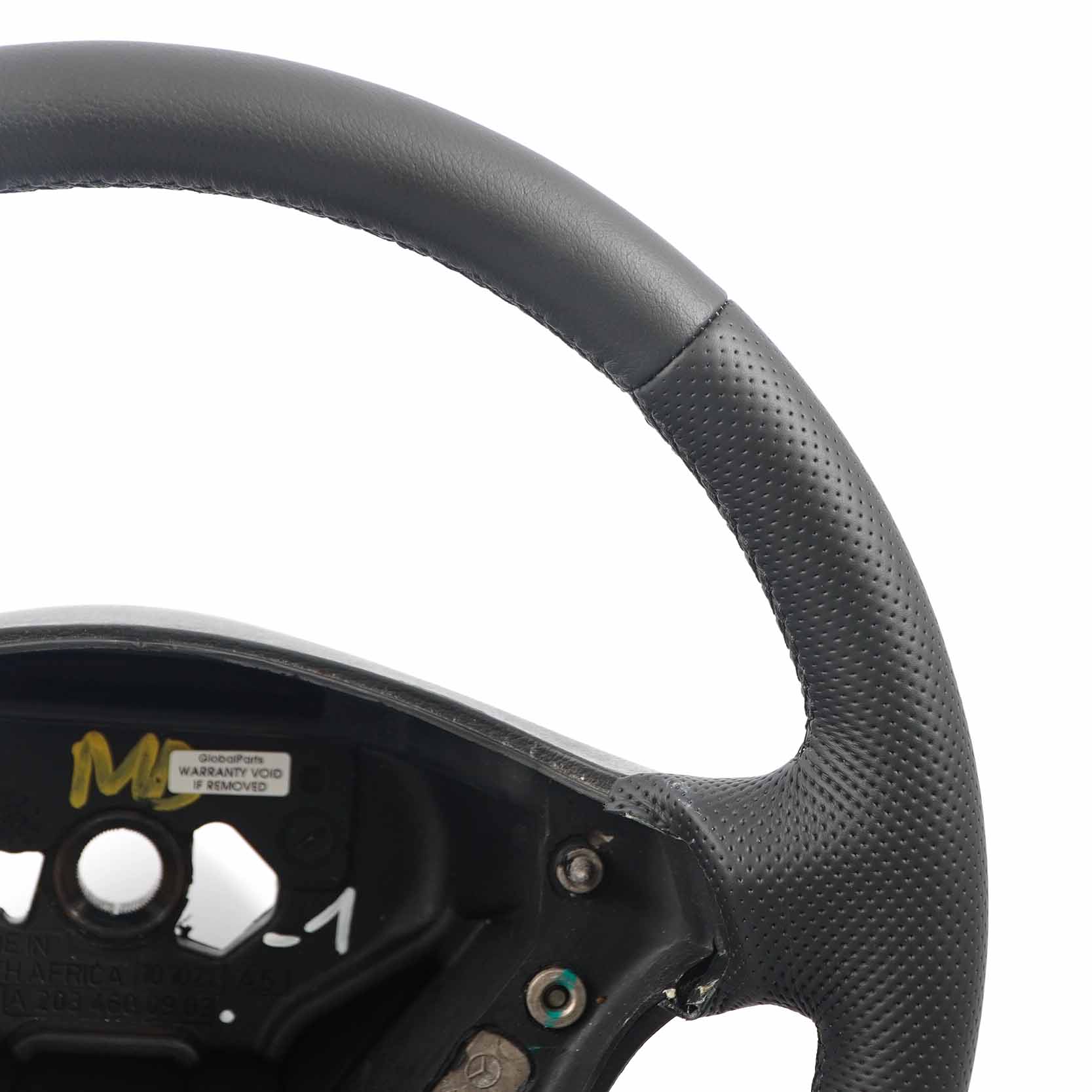 Mercedes W203 S203 NEW Black Leather Steering Wheel with Black Threads