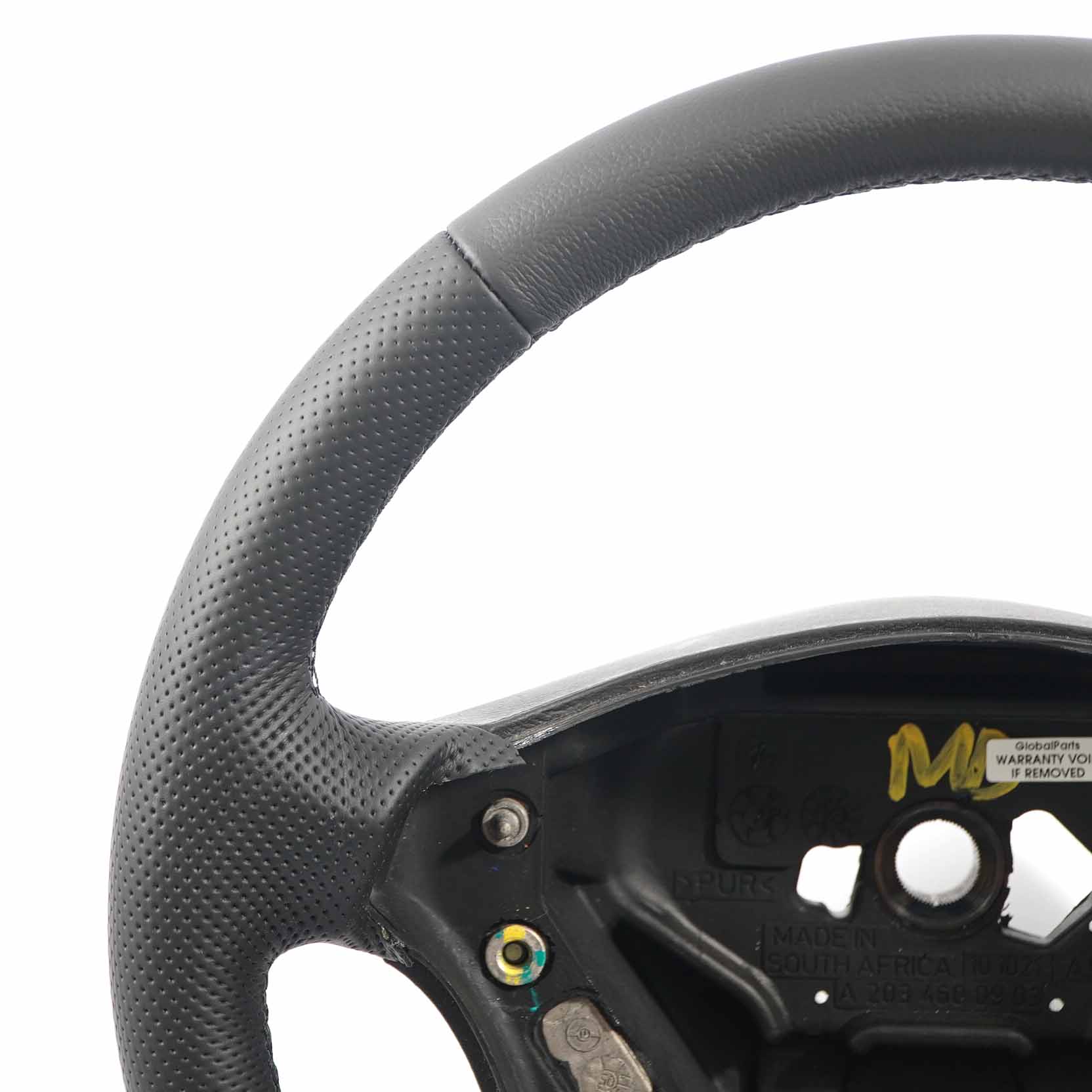 Mercedes W203 S203 NEW Black Leather Steering Wheel with Black Threads