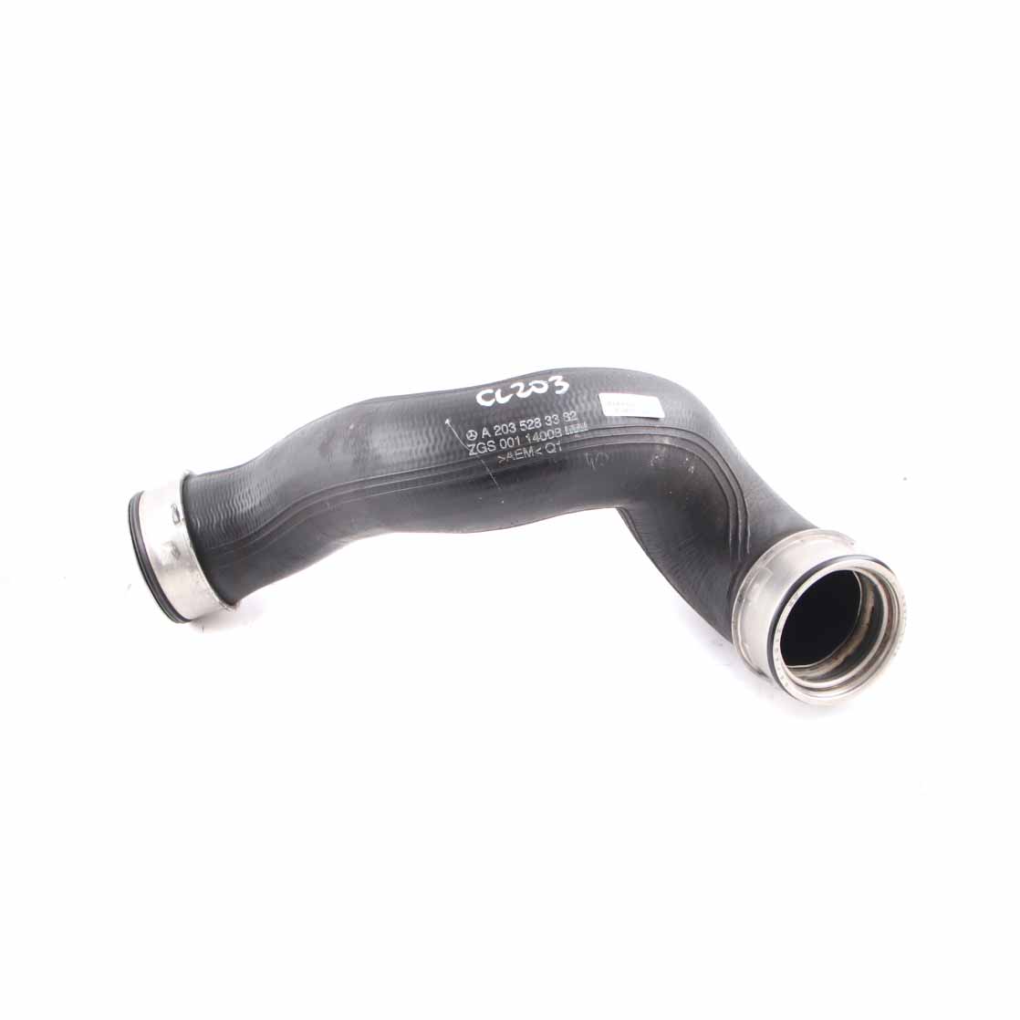 Mercedes W203 Tuyau tuyau refroidisseur intermédiaire flux air turbo A2035283382