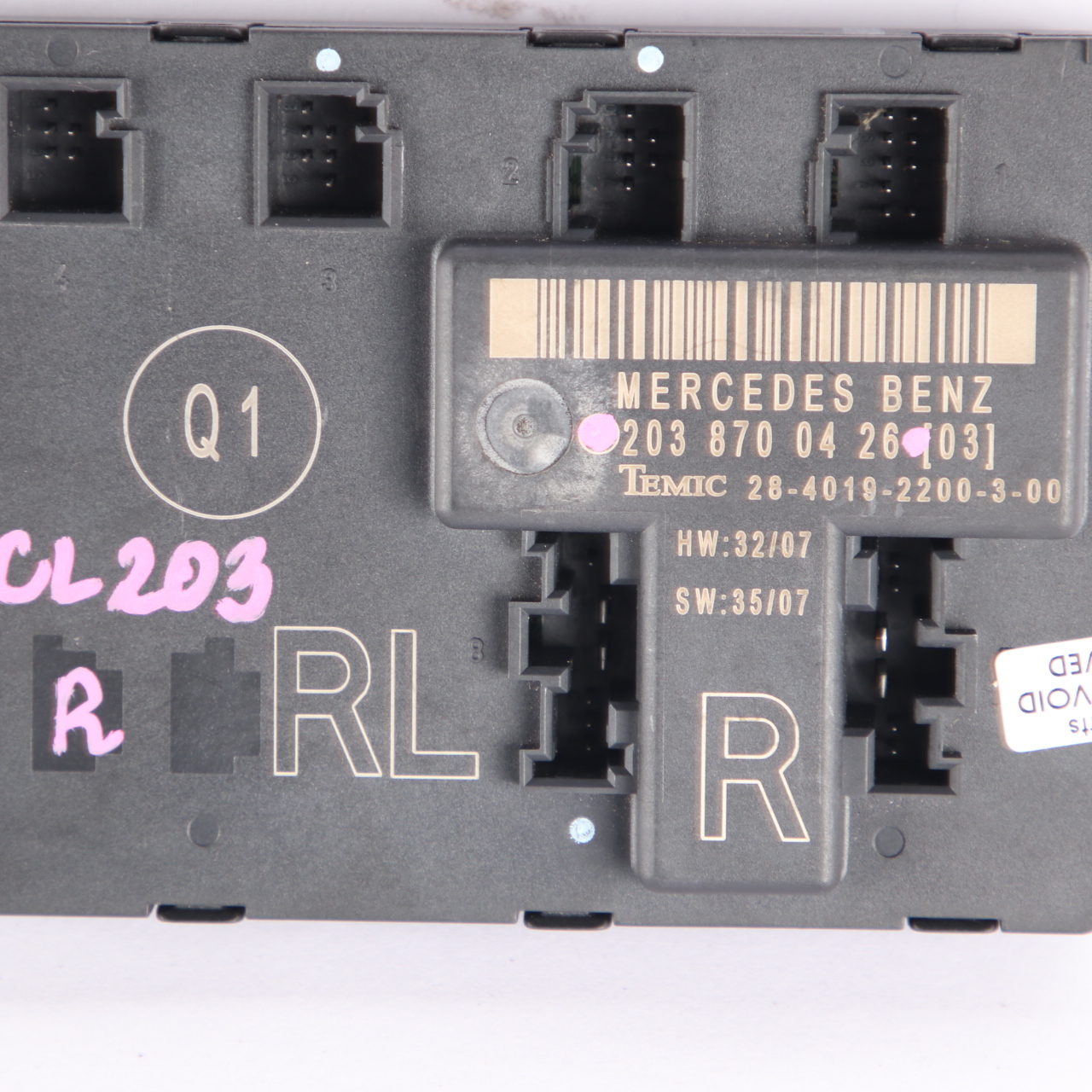 Door Module Mercedes CL203 Front Right O/S Control Unit A2038700426