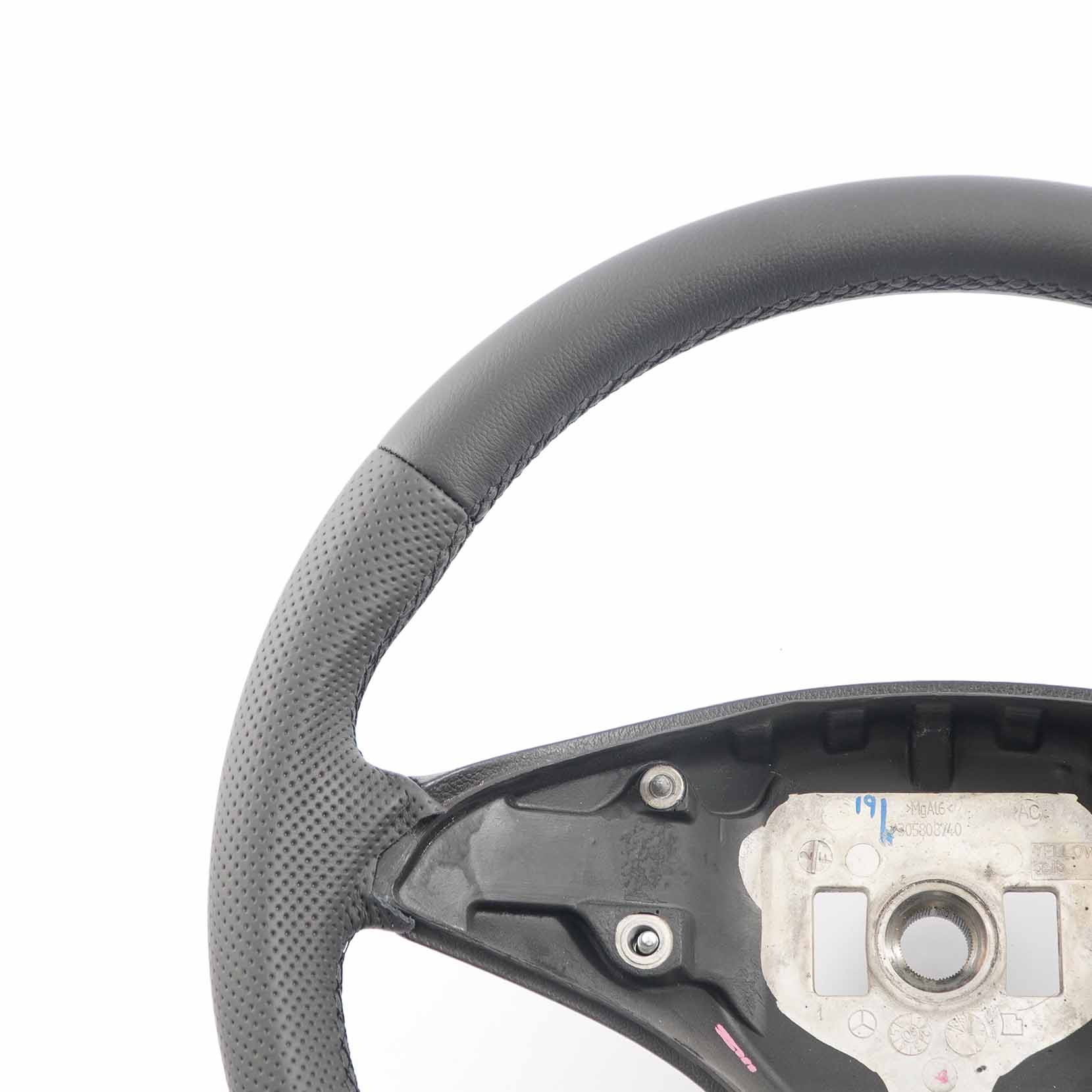 Mercedes-Benz C-Class W204 NEW Black Leather Steering Wheel with Black Threads