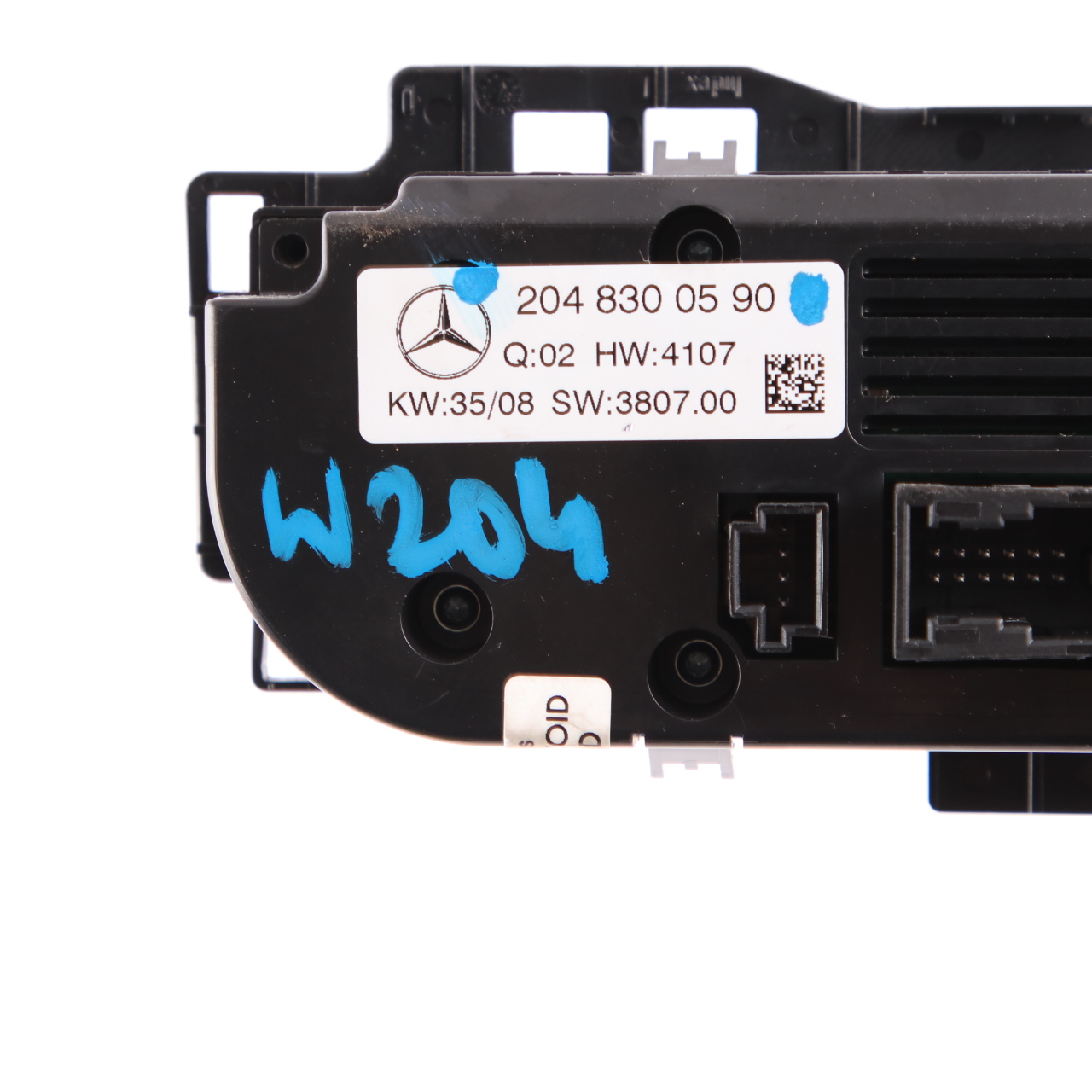 Mercedes W204 Chauffage Climatisation Panneau de Commutation A2048305790