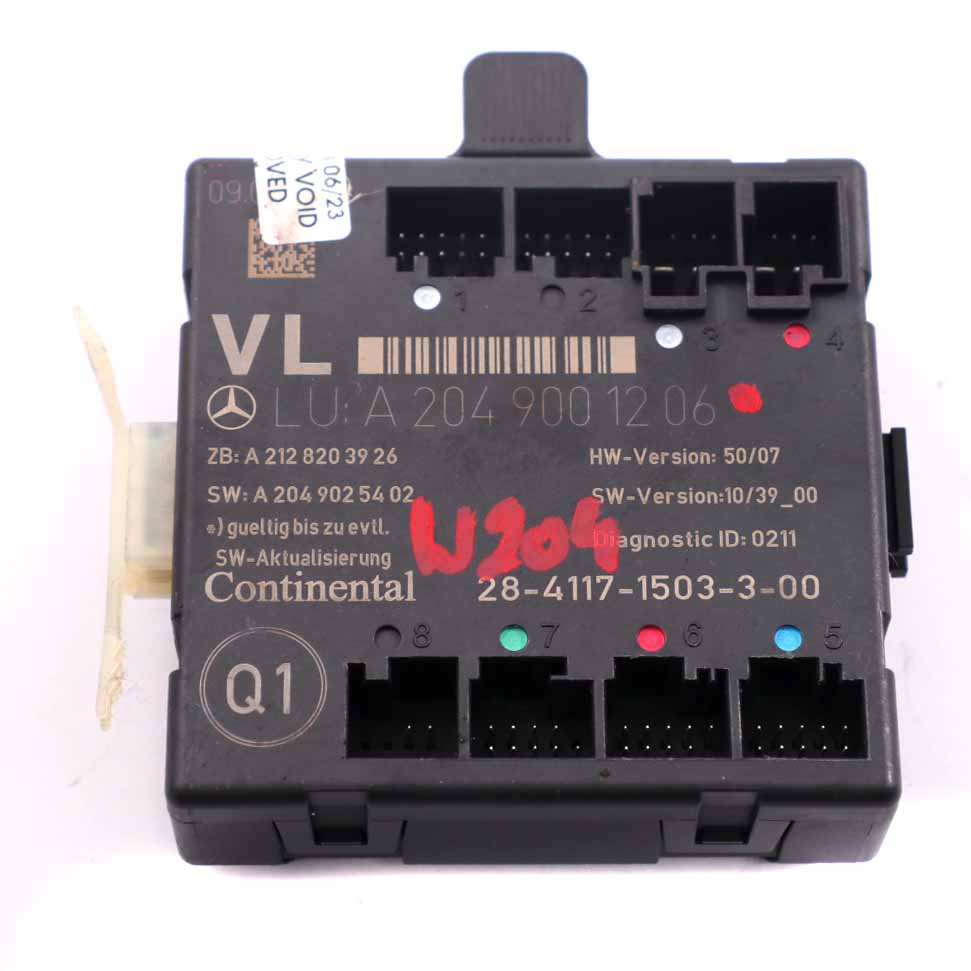 Mercedes W204 Coupe Door Module Front Left N/S Control Unit A2049001206