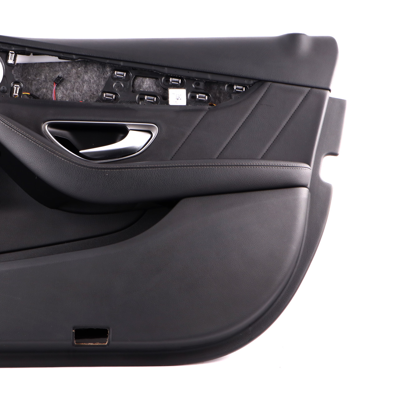 Front Door Card Mercedes W205 Right O/S Trim Panel Covering Leather Black