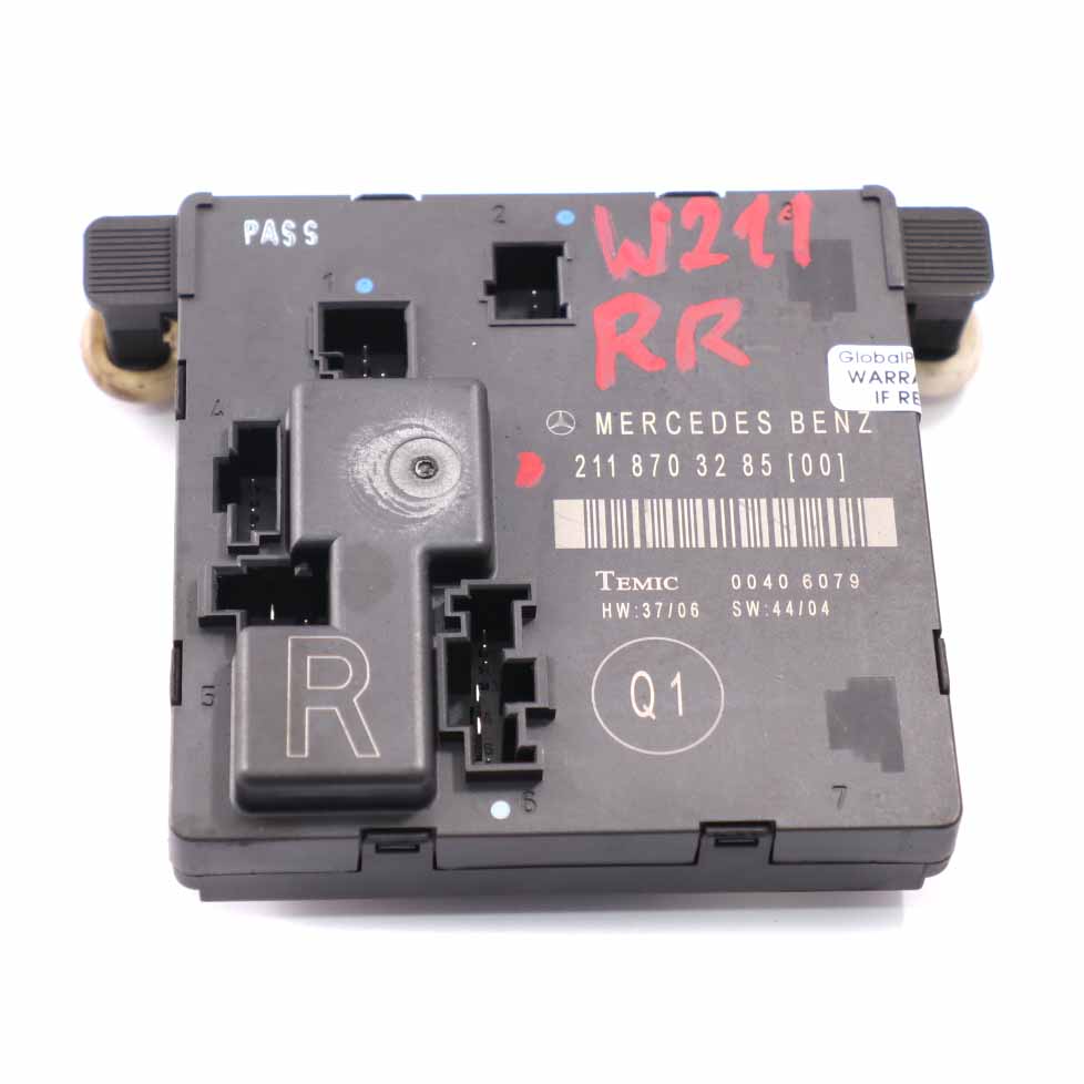 Mercedes W211 Module de porte arrière droite Control Unit ECU A2118703285